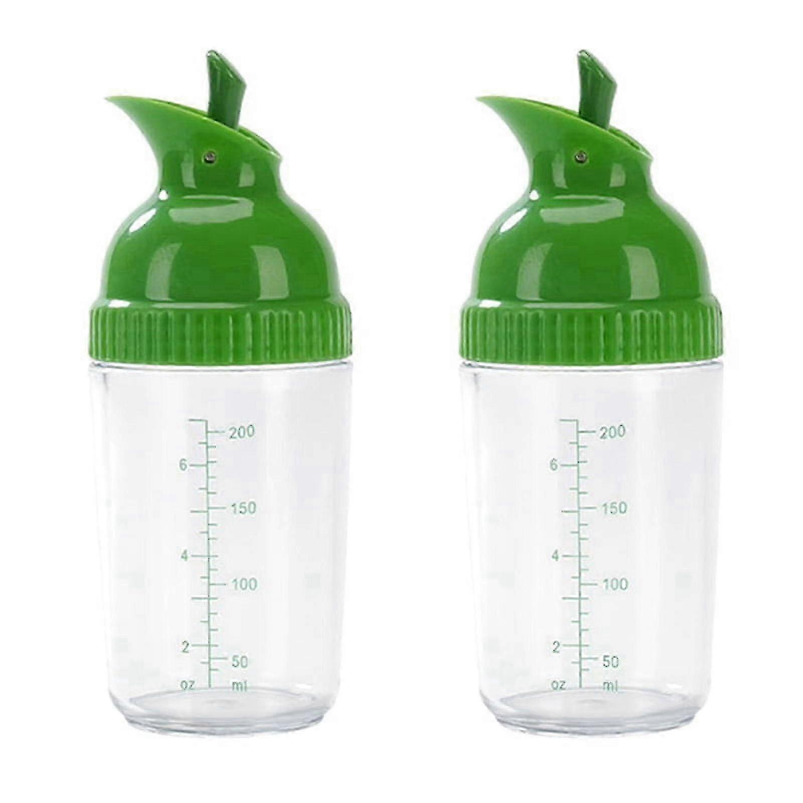 2X Easy Grips Salad Dressing Shaker Dispenser Leakproof Container Bottle Universal Sauces Mixer with Scales B