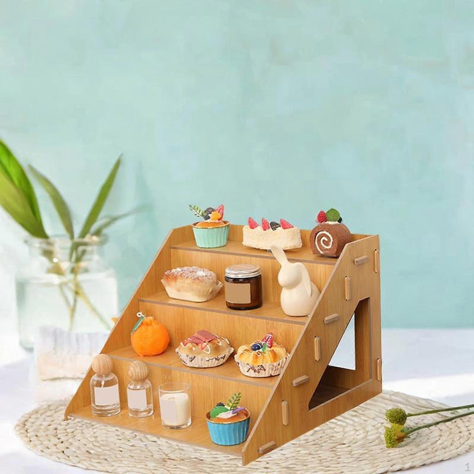 Cake Display Stand Storage Rack 4 Layers Condiment Holder Cupcake Aroma Shelf Organizer for