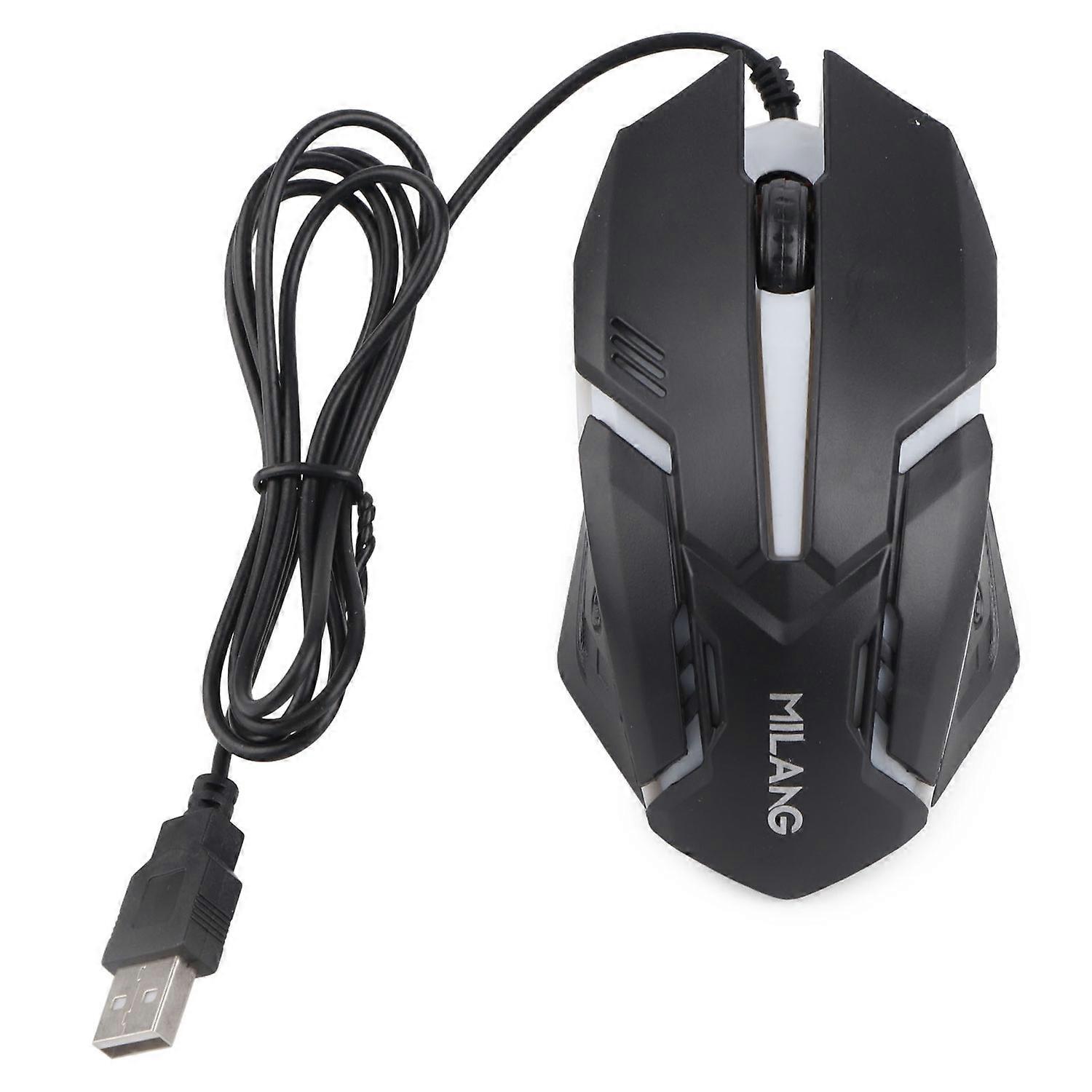 USB Mouse M3 Backlight Mode Wired Mouse Ergonomic Design Computer Mouse for Macbook Laptop PCBlack