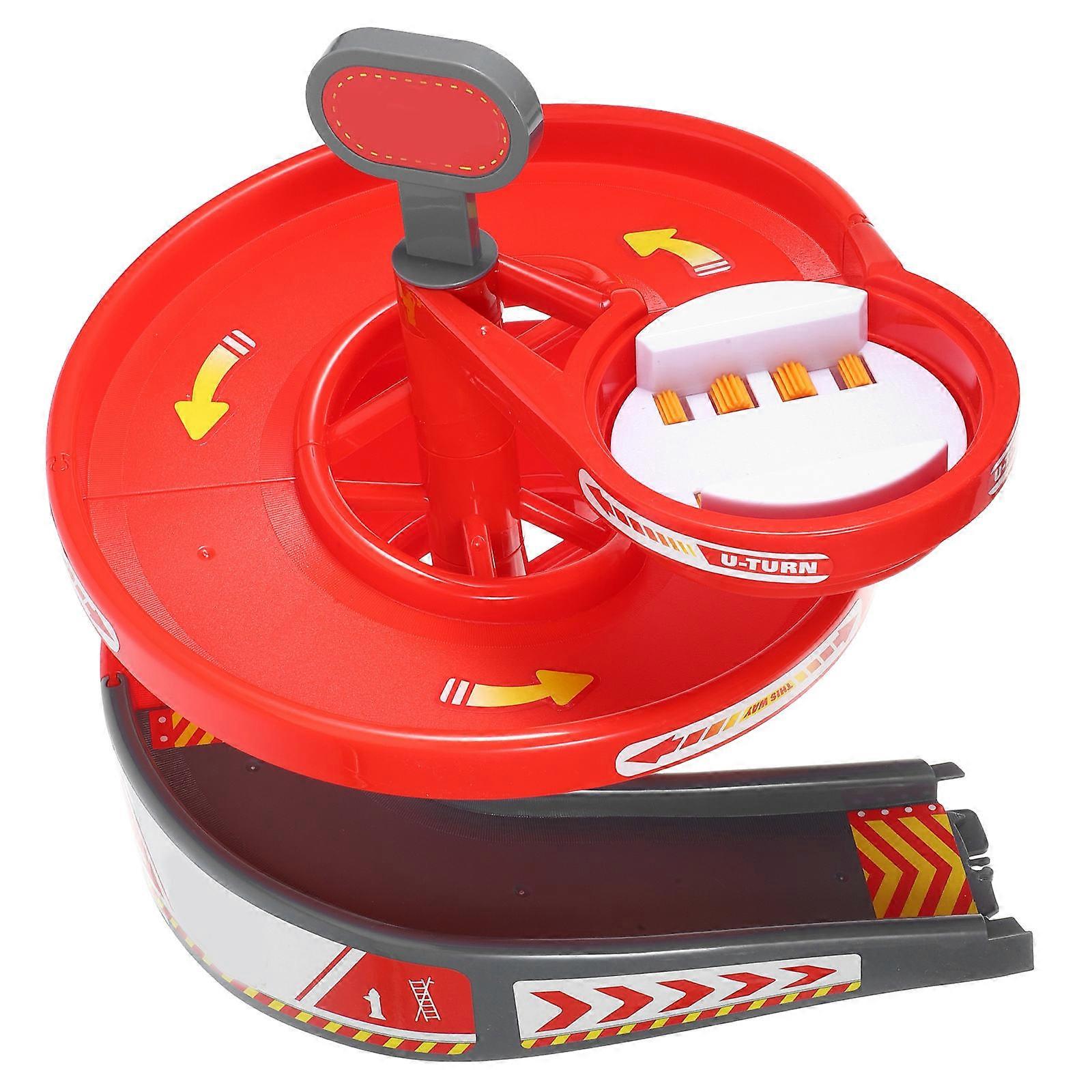 Toy Car Track Rotating Track Attachment for Red ABS Material