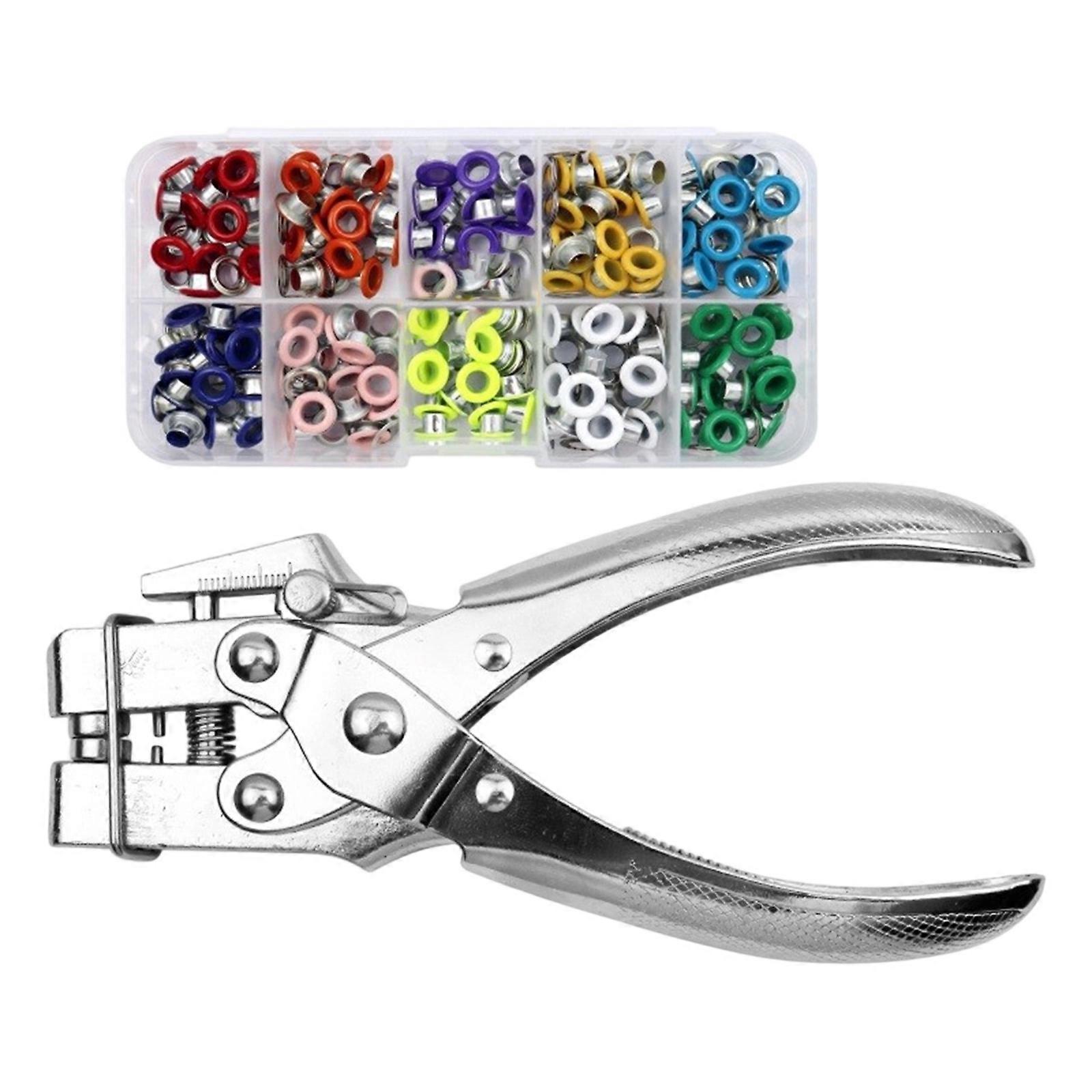 Portable Leather Hole Punch Tool Professional Metal Build Adjustable Size For Crafting Workshops And Leather Projects Multicolor