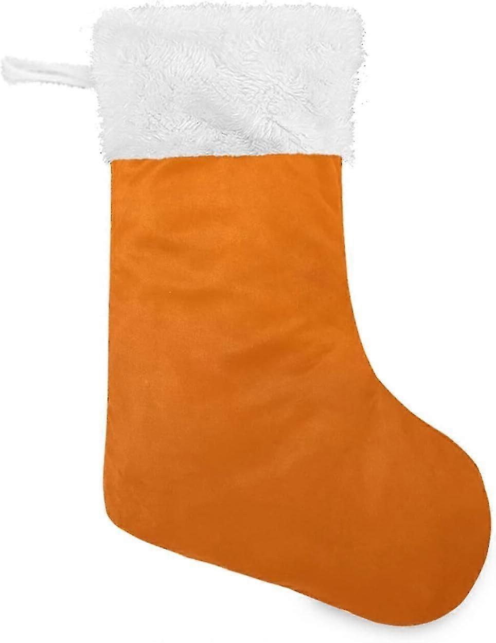 EternaNest Solid Orange Christmas Stocking, Christmas Decoration for [D]