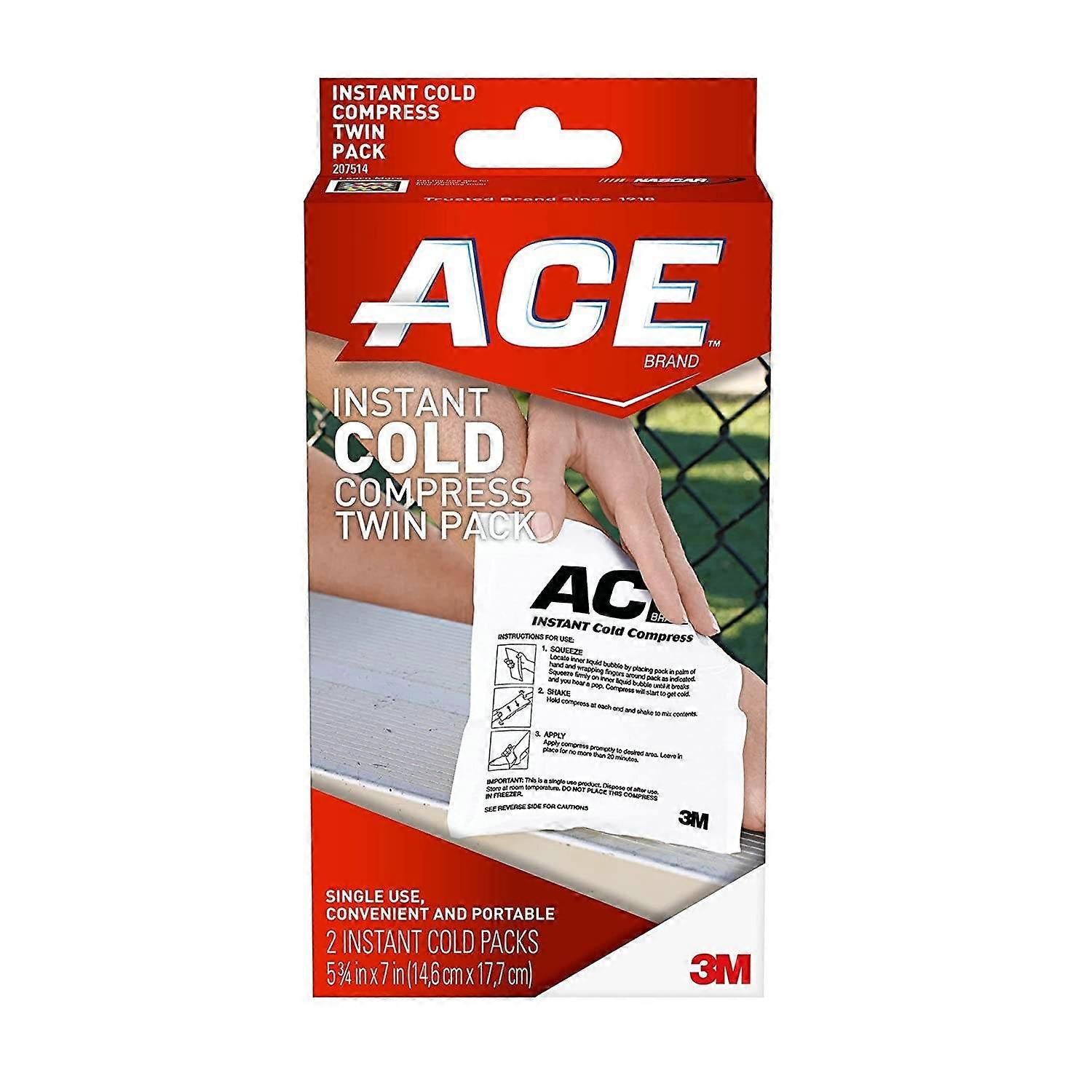 3M Ace Brand Instant Cold Compress, Twin Pack, Single Use, 1 Ea