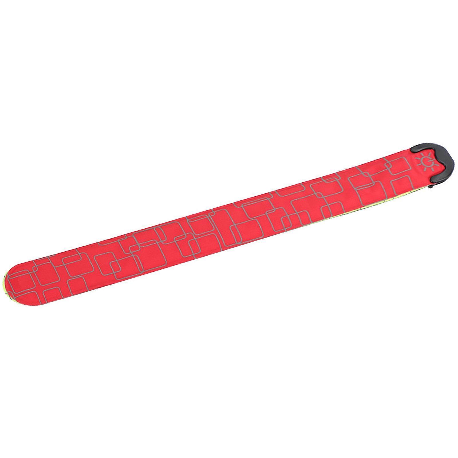 Reflective Bands LED Light Armband with Multiple Flashing Modes Rechargeable Reflective Bracelet for Outdoor Activity  Red