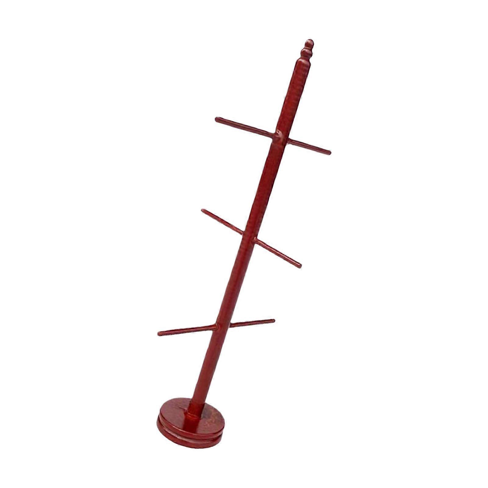 1/12 Scale Doll House Miniature Coat Rack With Hooks Realistic Furniture Craft Model Project Scene Display Accessories Multicolor