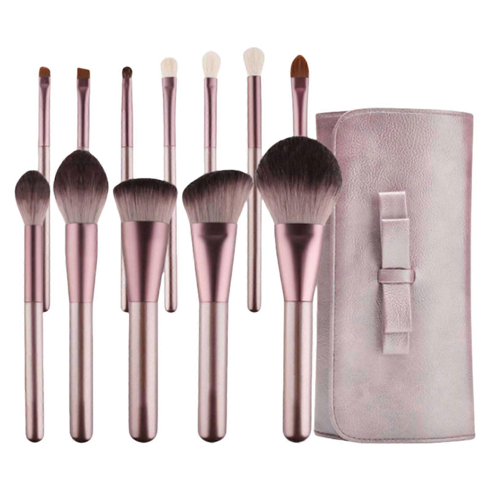 12 Pcs Basic Essentials Brush Set Makeup Brush Set Cosmetic Brush with Bag Blending Brush Full Face Make Up Brushes Multicolor