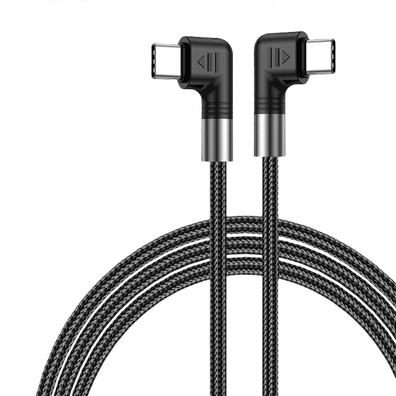 100W USB C to USB C Cable Double Right Angle Fast Charging Cord for Phone Pad Multicolor
