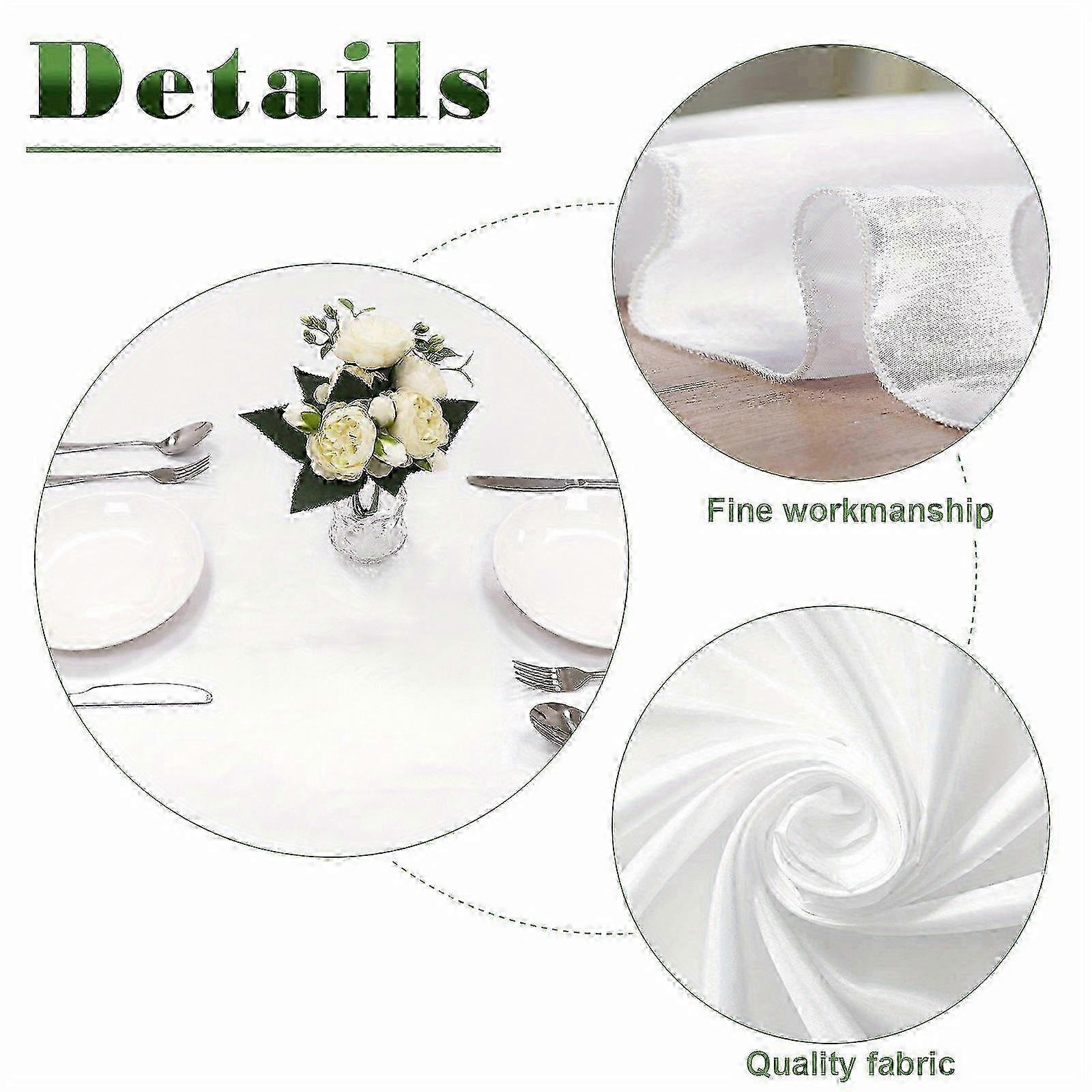 8pcs, Polyester Tablecloths, Rectangular Stain & Wrinkle Resistant Table Cover, Washable Linens For Dining, Wedding Buffet, Party