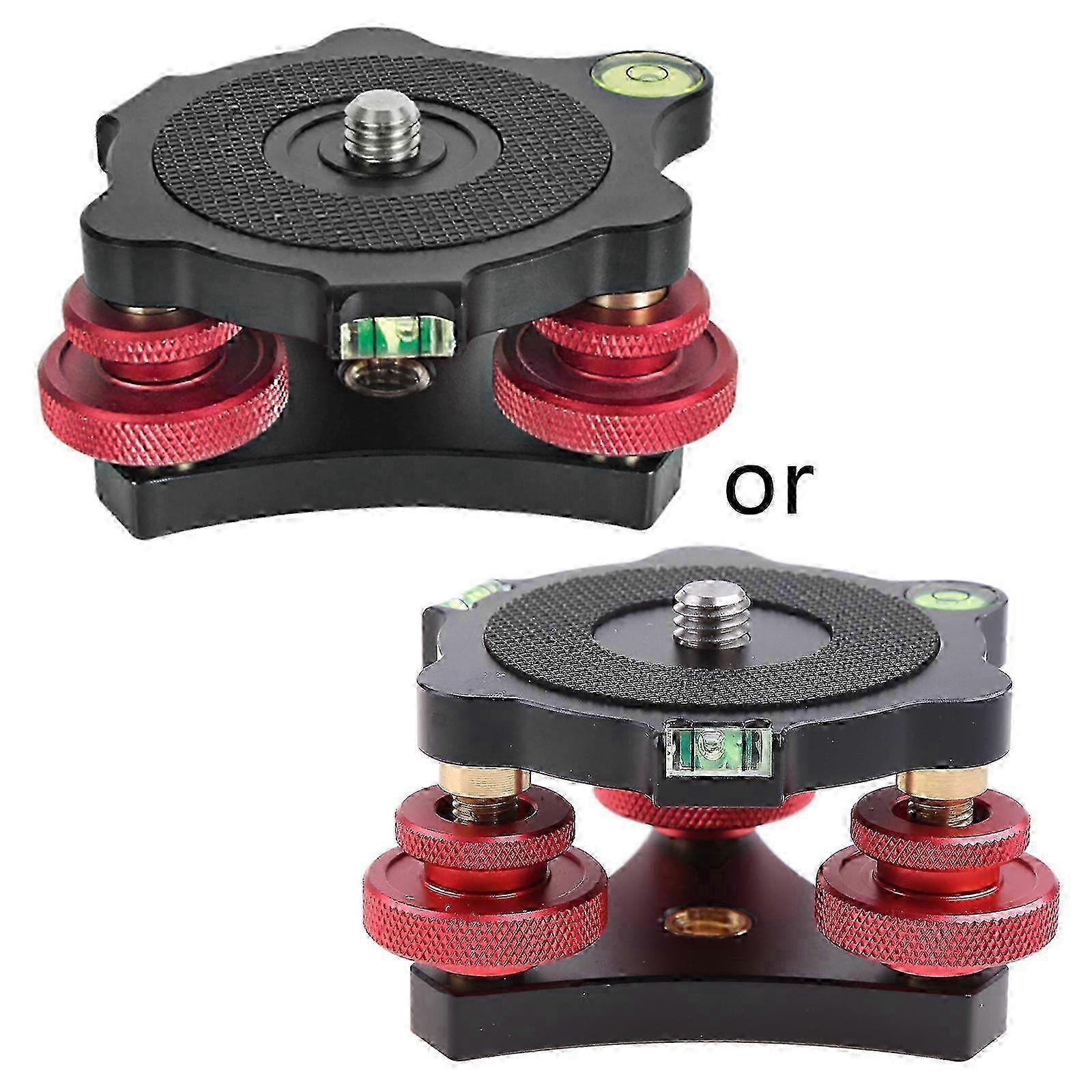 Tripod Leveling Base with Built-in 3 Bubble Levels, +/- 5 Degree Adjustable