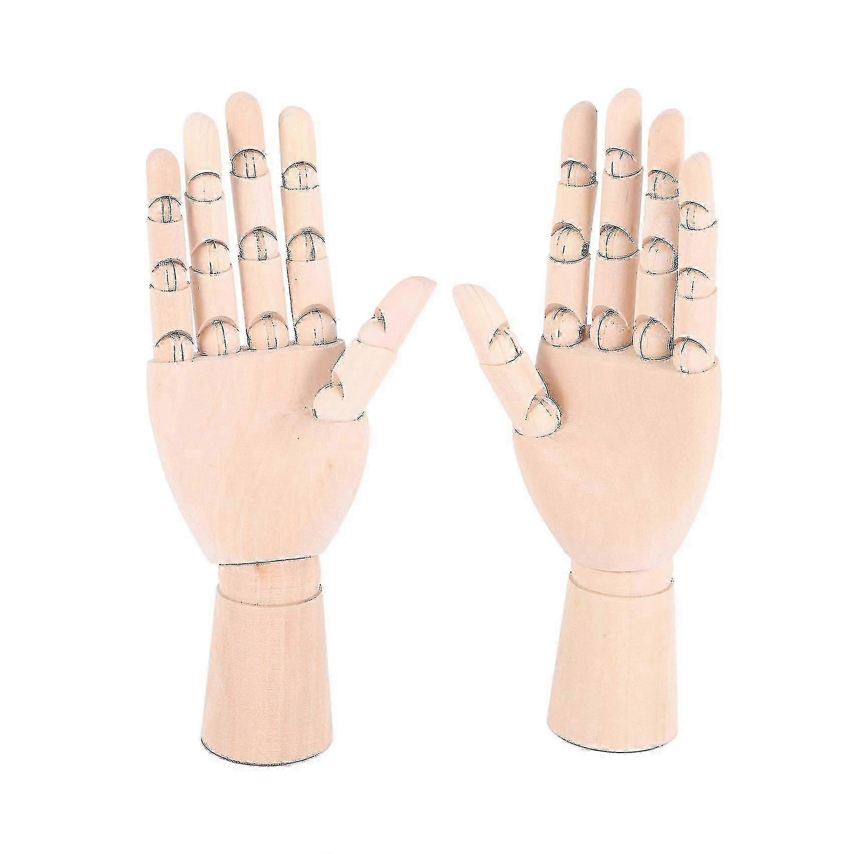 7 polegadas de madeira oponível esquerda/direita mão manequim (esquerda + direita) - B