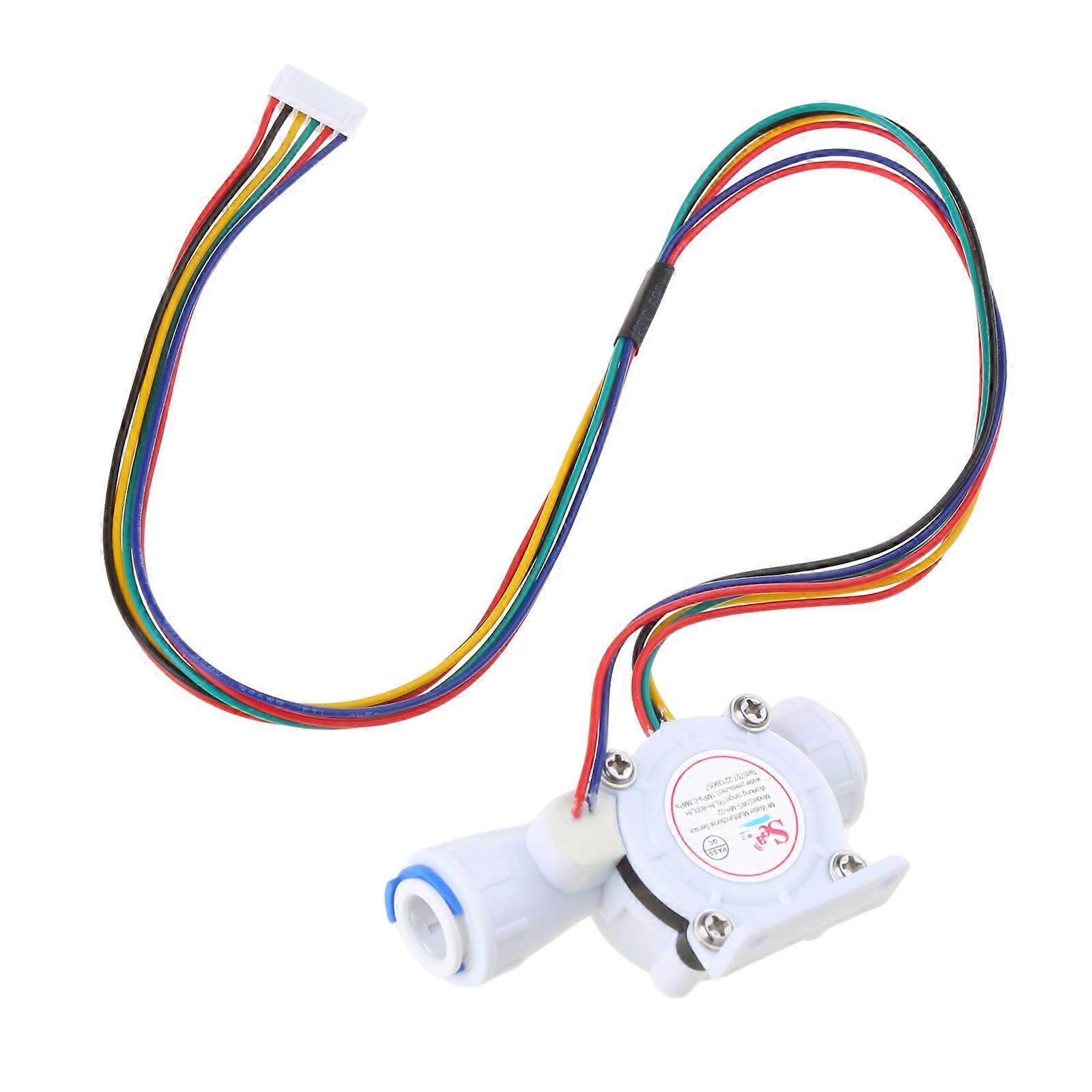 Water Flow TDS Temperature Sensor Flowmeter DN10- DC5-24V Hall Effect Flow Sensor Turbine- Flowmeter Fluidmeter Counter Multicolor