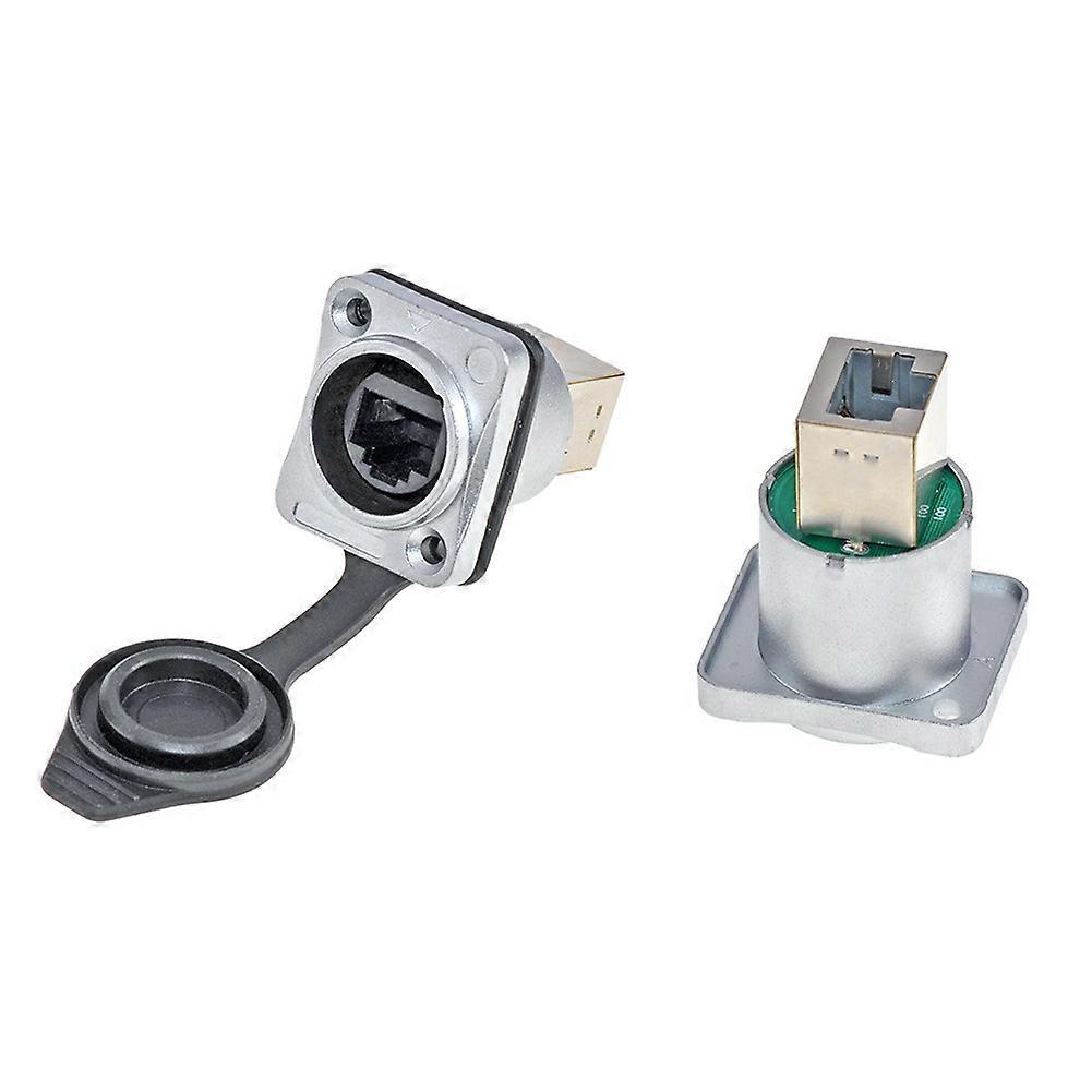 Waterproof Shielded with Pushbutton RJ45 Connector No Pushbutton RJ45 Holder Portable LED Display Signal Plug Socket, A