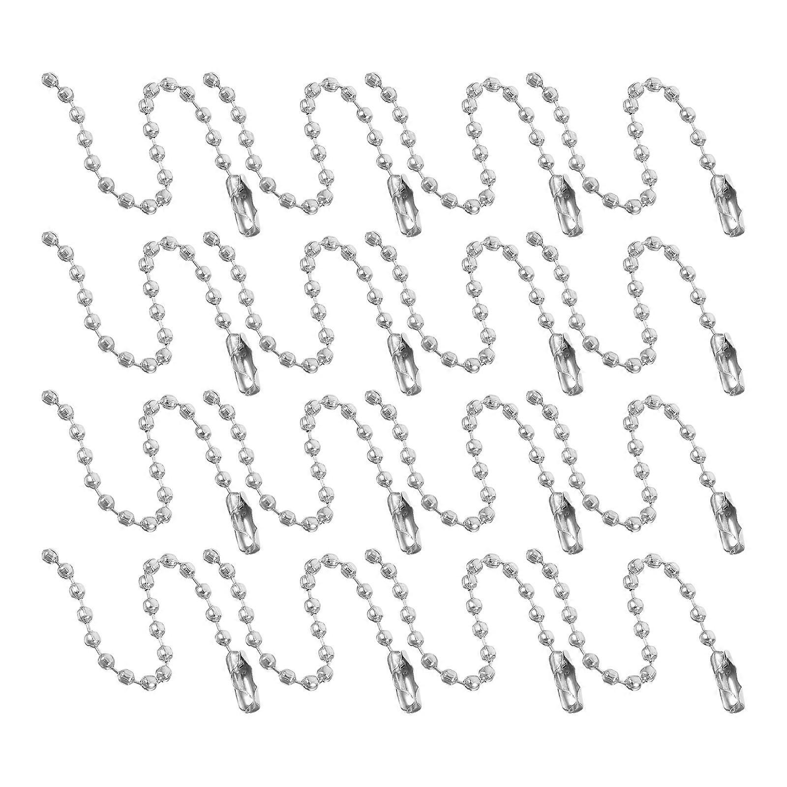 Ball Chain Keychain Ball Bead Chains for Durable DIY Use 100Pcs Silver