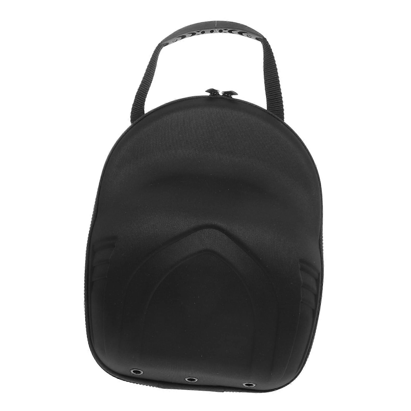 Baseball Cap Travel Case Hard Shell Hat Carrier with Zipper Lightweight Storage Box Black