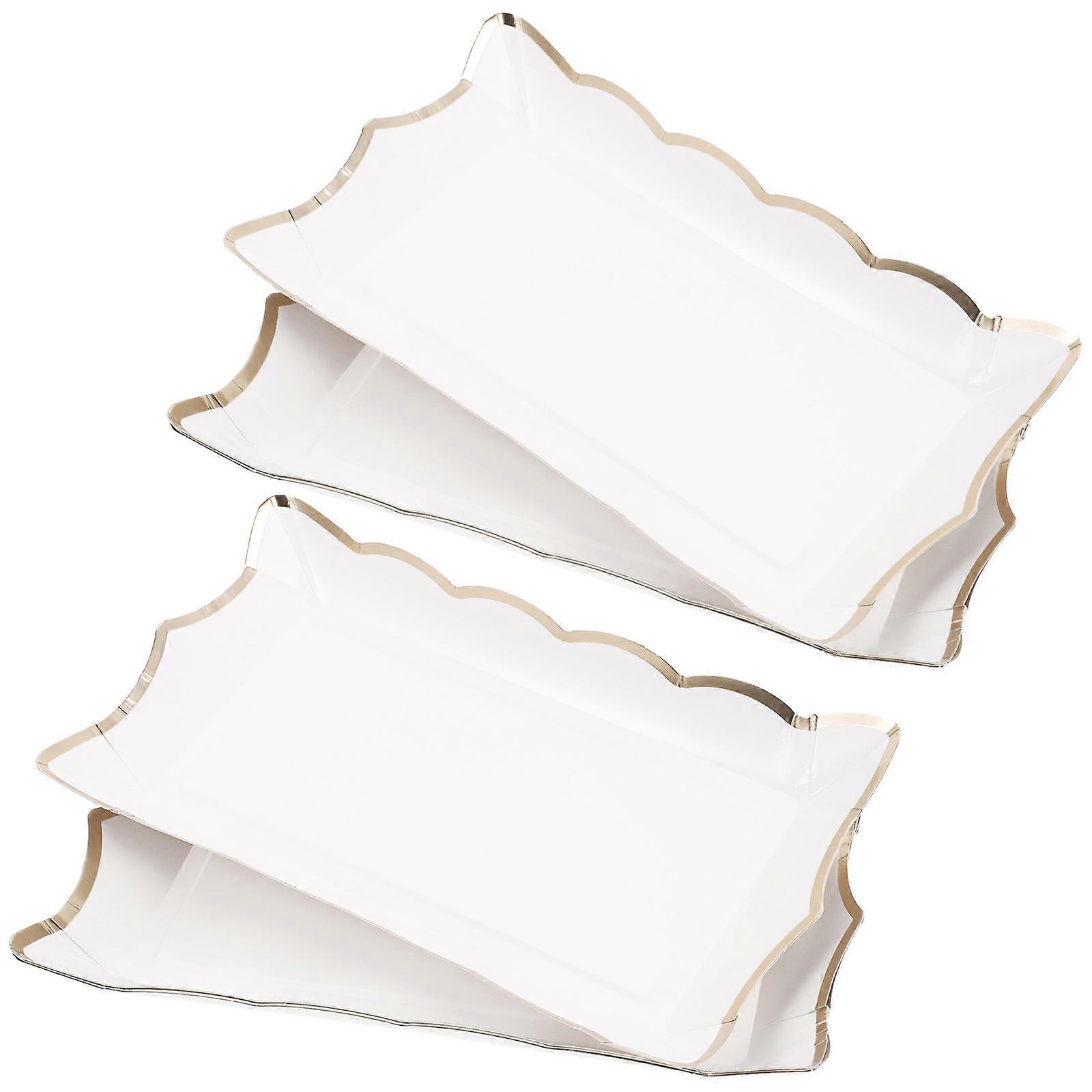Elegant Rectangle Cardboard Serving Platters 16Pcs For Event Organizers Featuring Disposable Design 29X16CM