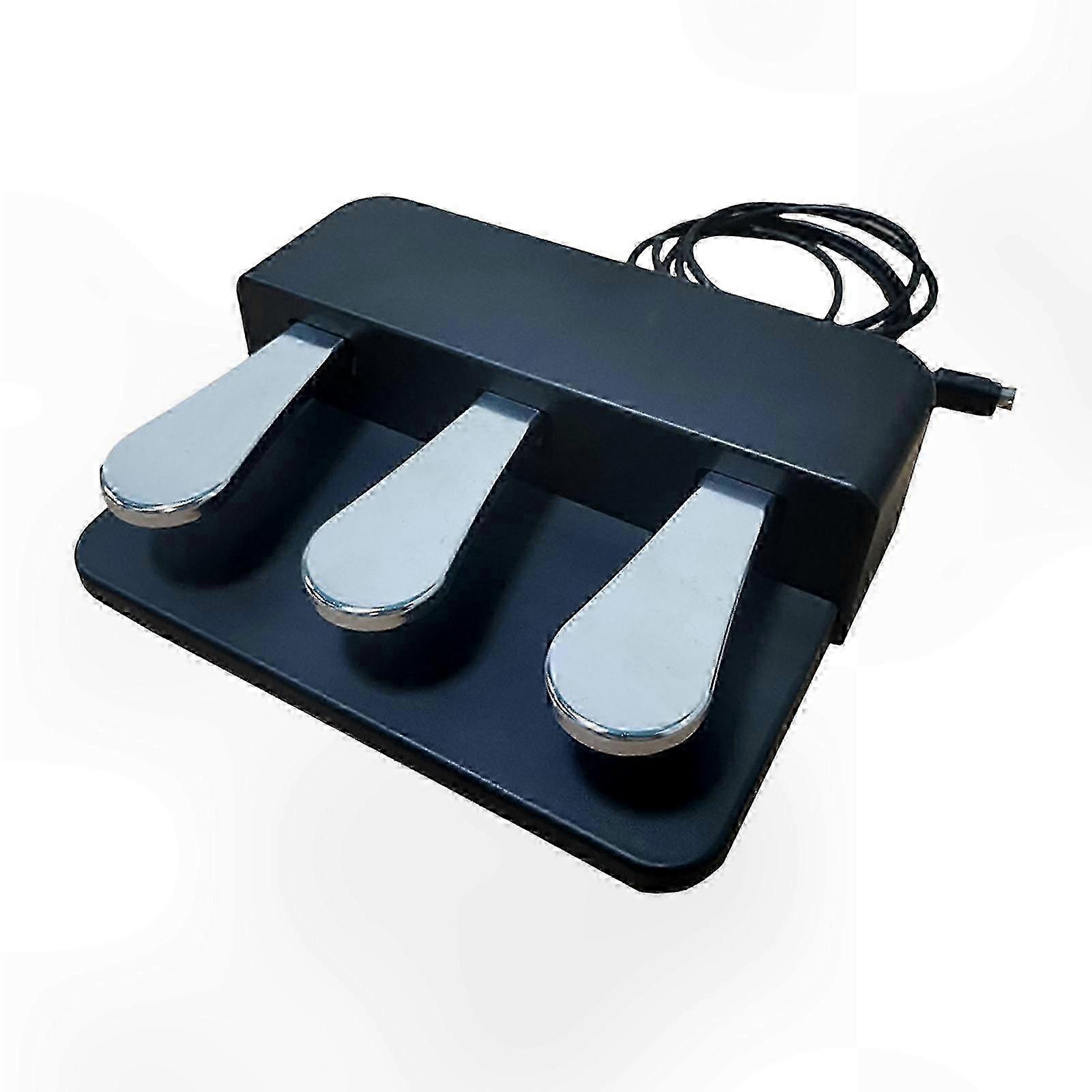 3-Pedal Sustain Unit for Digital Pianos and Keyboards with Triple Pedal Functionality