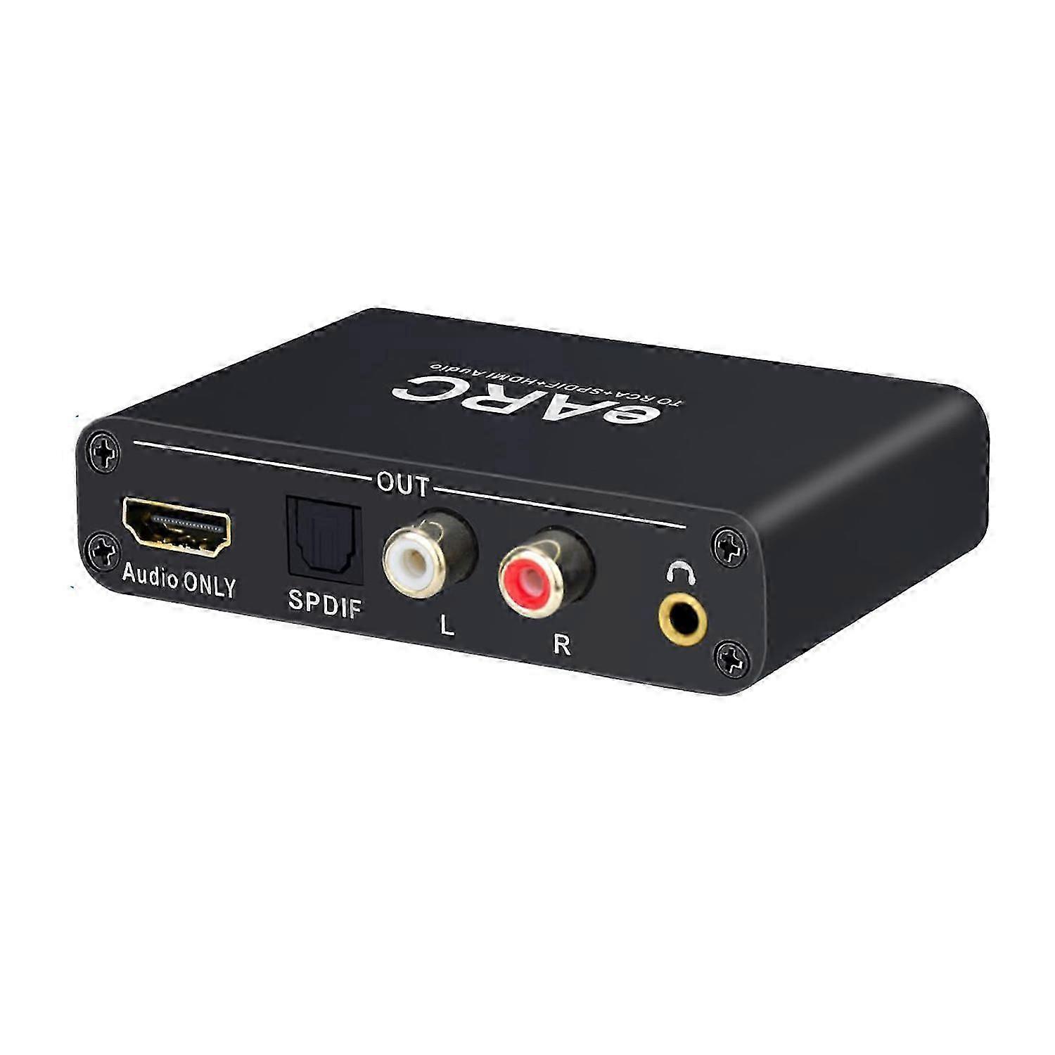 EARC Audio Extractor 192Khz Converter HDMI-Compatible to RCA Audio Extractor Adapter compatible with DTS Dolby Atoms AC3 LPCM Fiber