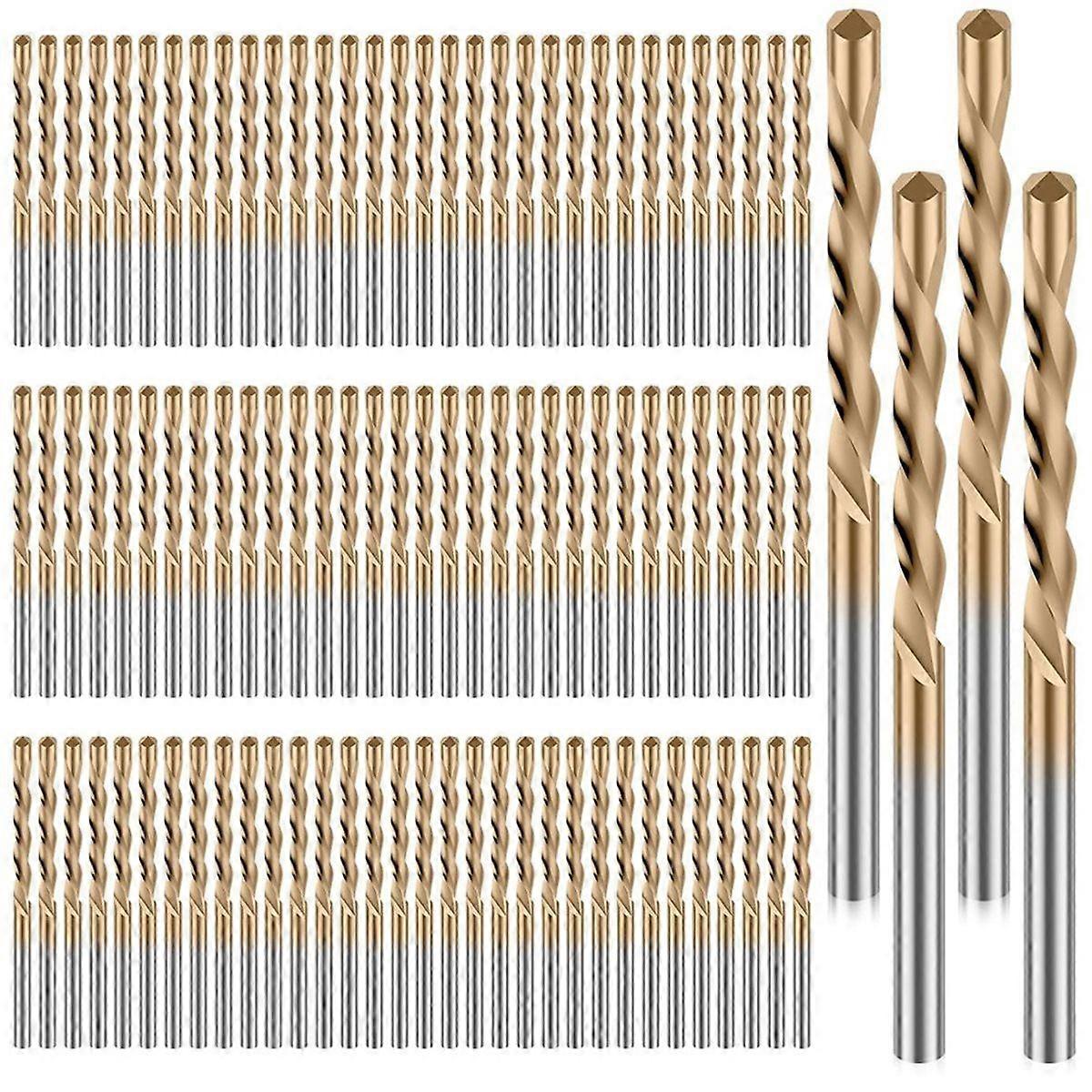 100PCS Drywall Bits, 1/8 Inch Spiral Saw Tip Bit Set, Guide Point Cutting Router Bits for Drywall W