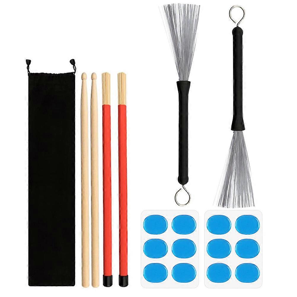 Drum Accessories 1 Set Wood Drum Sticks Comfortable Grip Assorted Color Smooth Finish