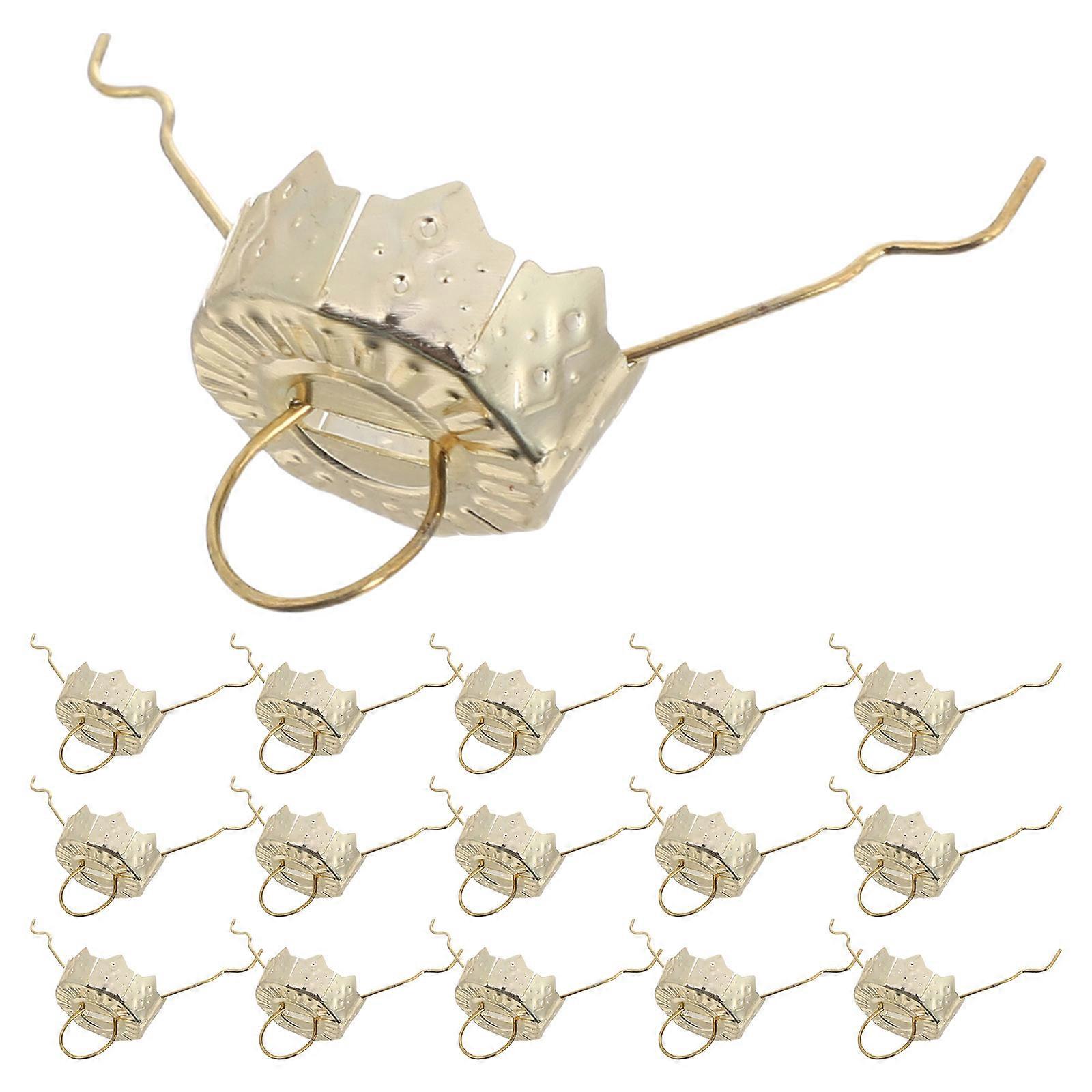 Ornament Caps Replacement for Christmas Decor 100Pcs Golden Bauble Caps