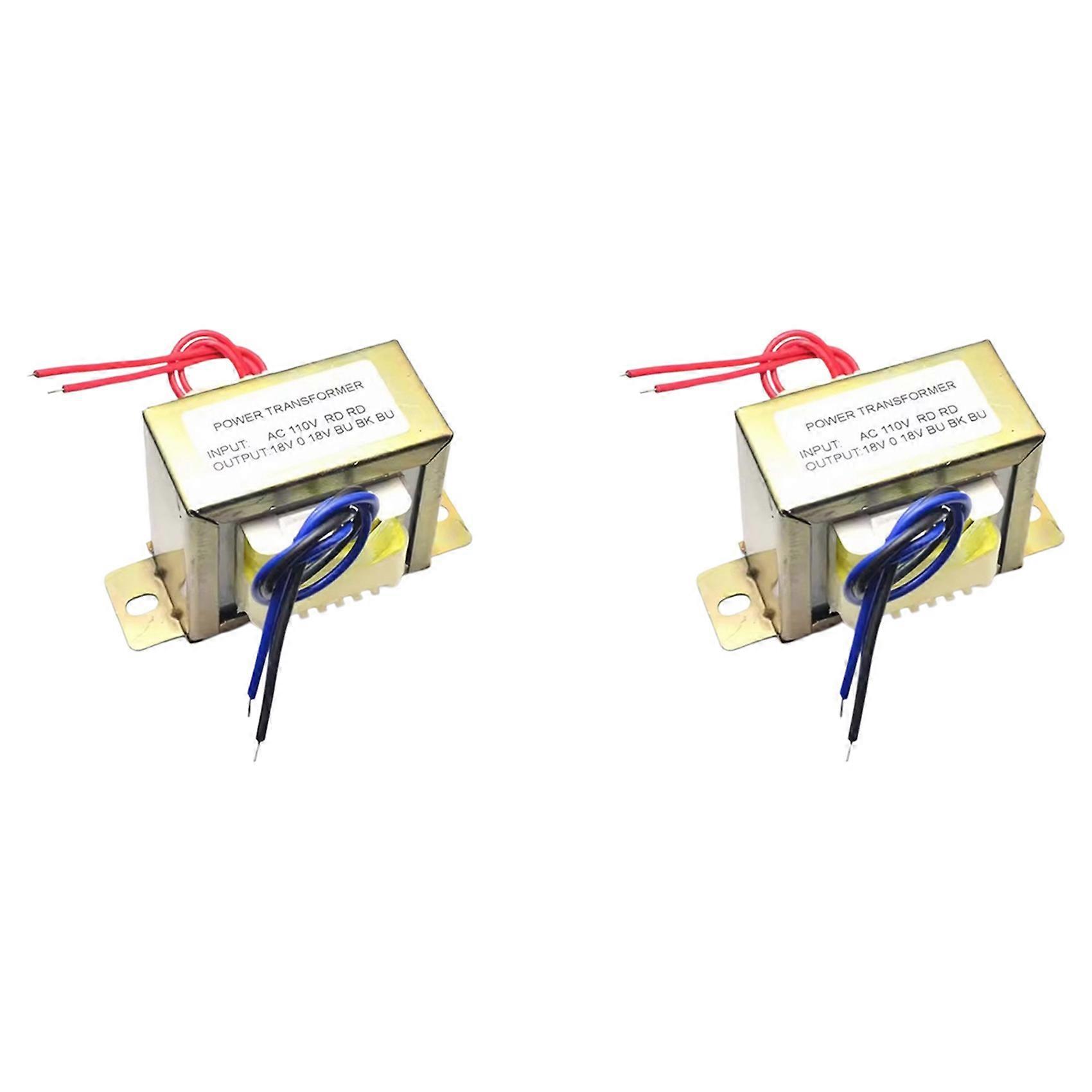 2X Power Transformer Dual AC 18V 50W EI Transformer 110V in Optional for Preamplifier 2.1 Amplifier Tone Board A
