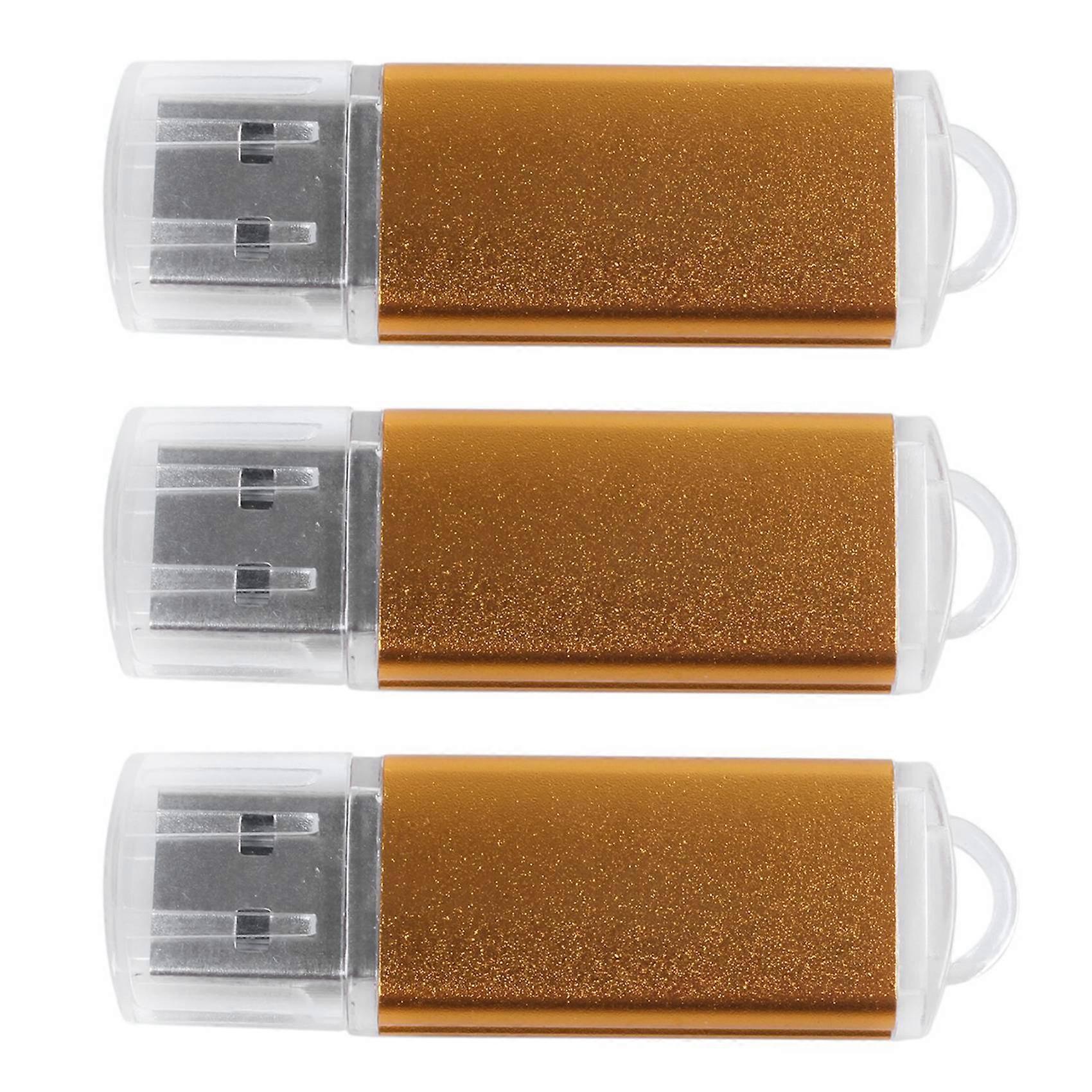 3X USB Memory Stick Flash Pen Drive U Disk for PS3 PS4 PC TV Color:Golden Capacity:64MB