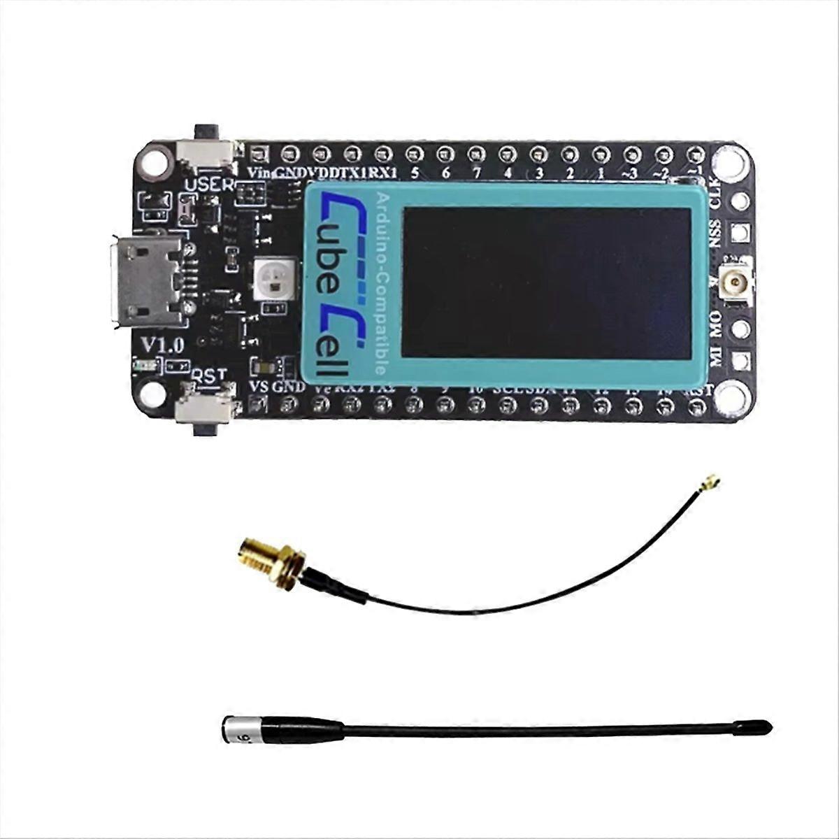AB02 Placa de desarrollo IOT LoRaWAN OLED de 0,96 pulgadas ASR6502 Nodo LoRa 915MHZ