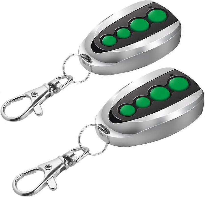 Remote Control Key Fobs for Automatic Swing Sliding Gate Opener Garage Door Opener 4-Button Wireless Transmitter 2-Pack Security Gate Controller with