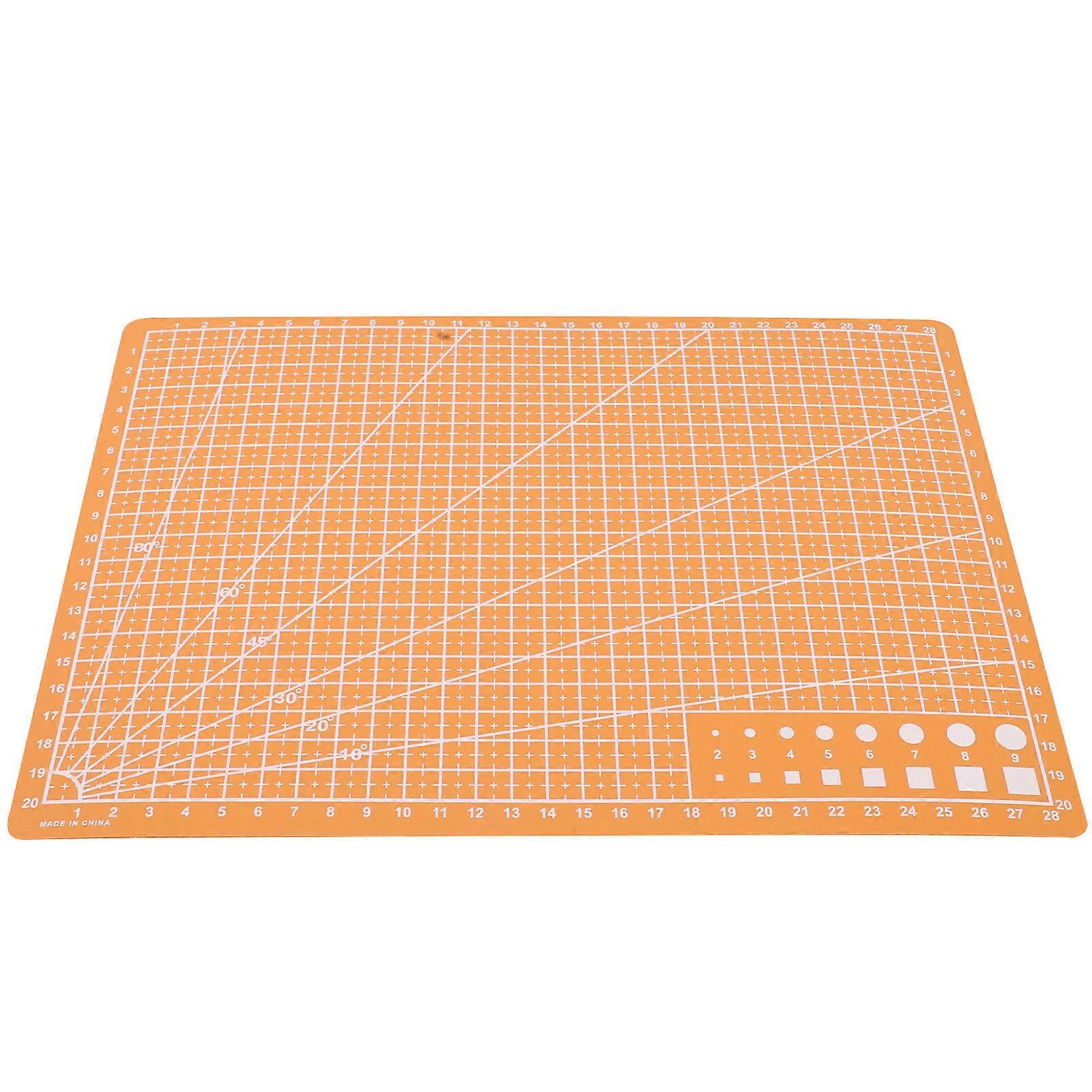 A4 Cutting Mat for Sewing Double Sided Craft Board Orange