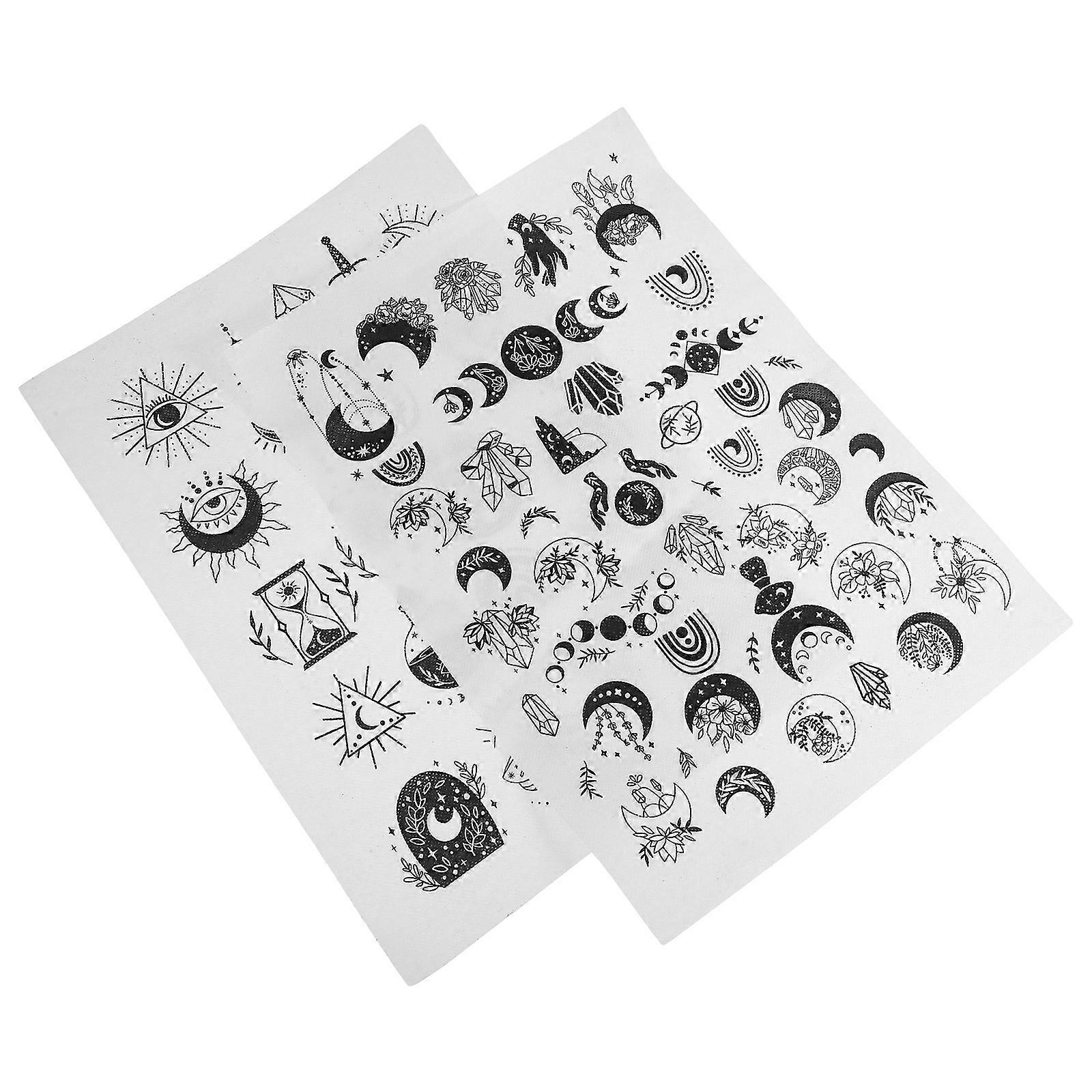 Bohemian Embroidery Pattern Stick and Stitch Water Soluble Material for 2 Sheets