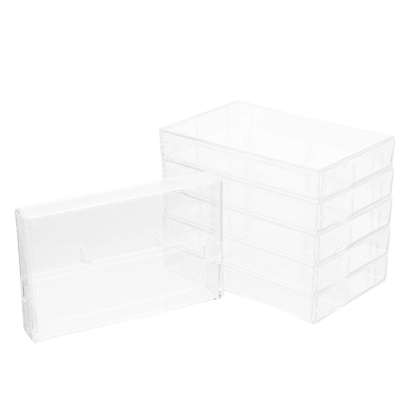 Transparent Cassette Tape Case for Recording Storage 6Pcs Set