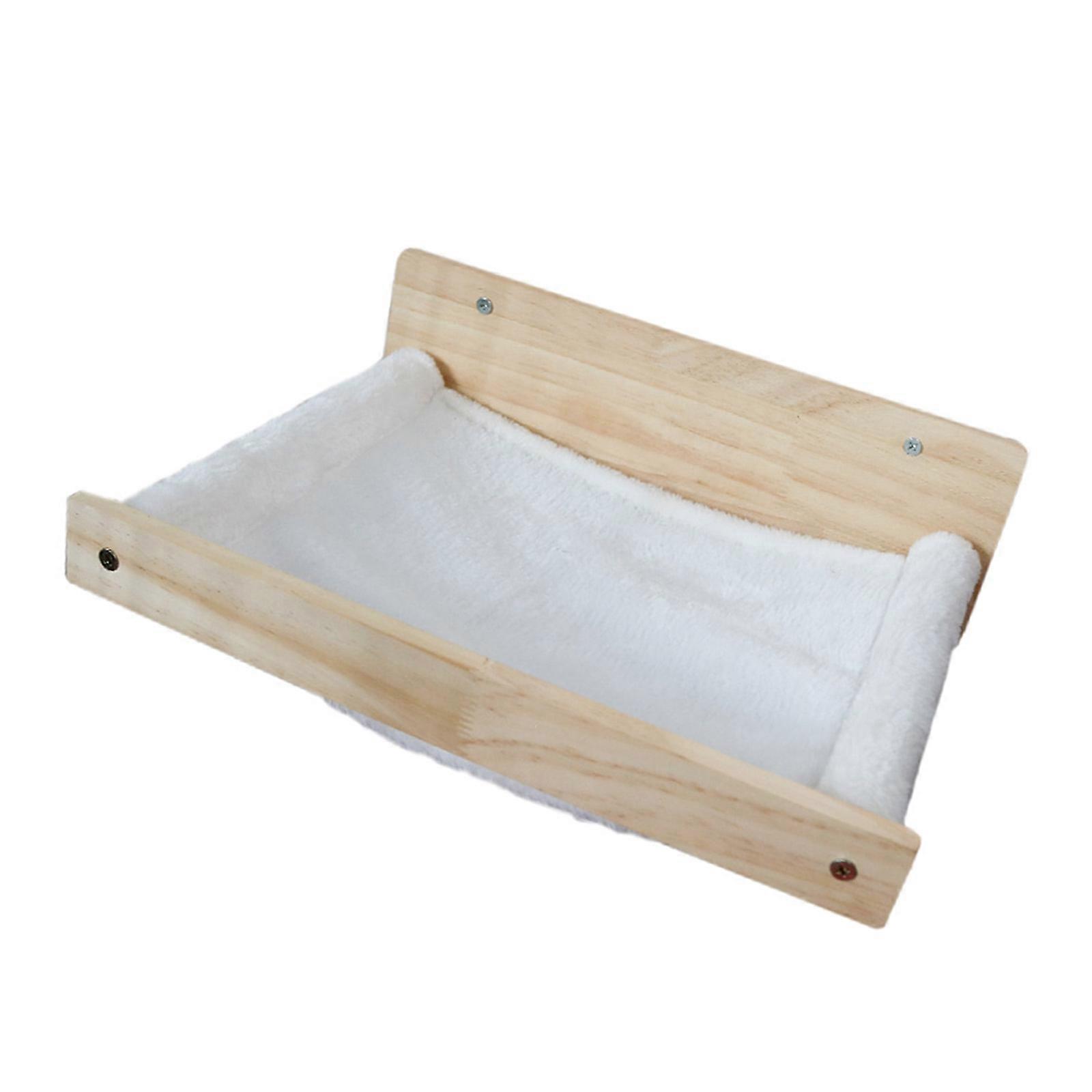 Natural Wood Cats Wall Hammocks for Space Efficient Easyly to Install for Small Spaces Cats Furniture Multicolor