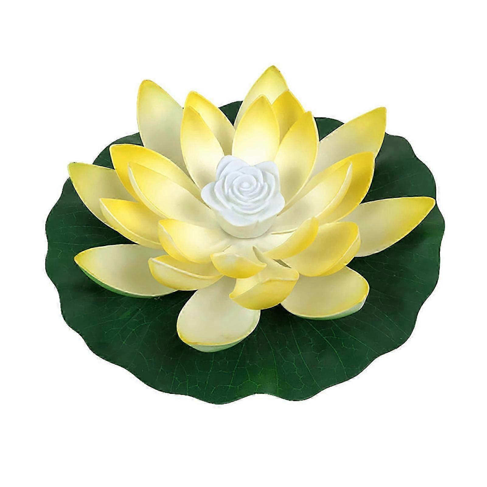 fake lotus flower led floating lamp for swimming pool 18cm