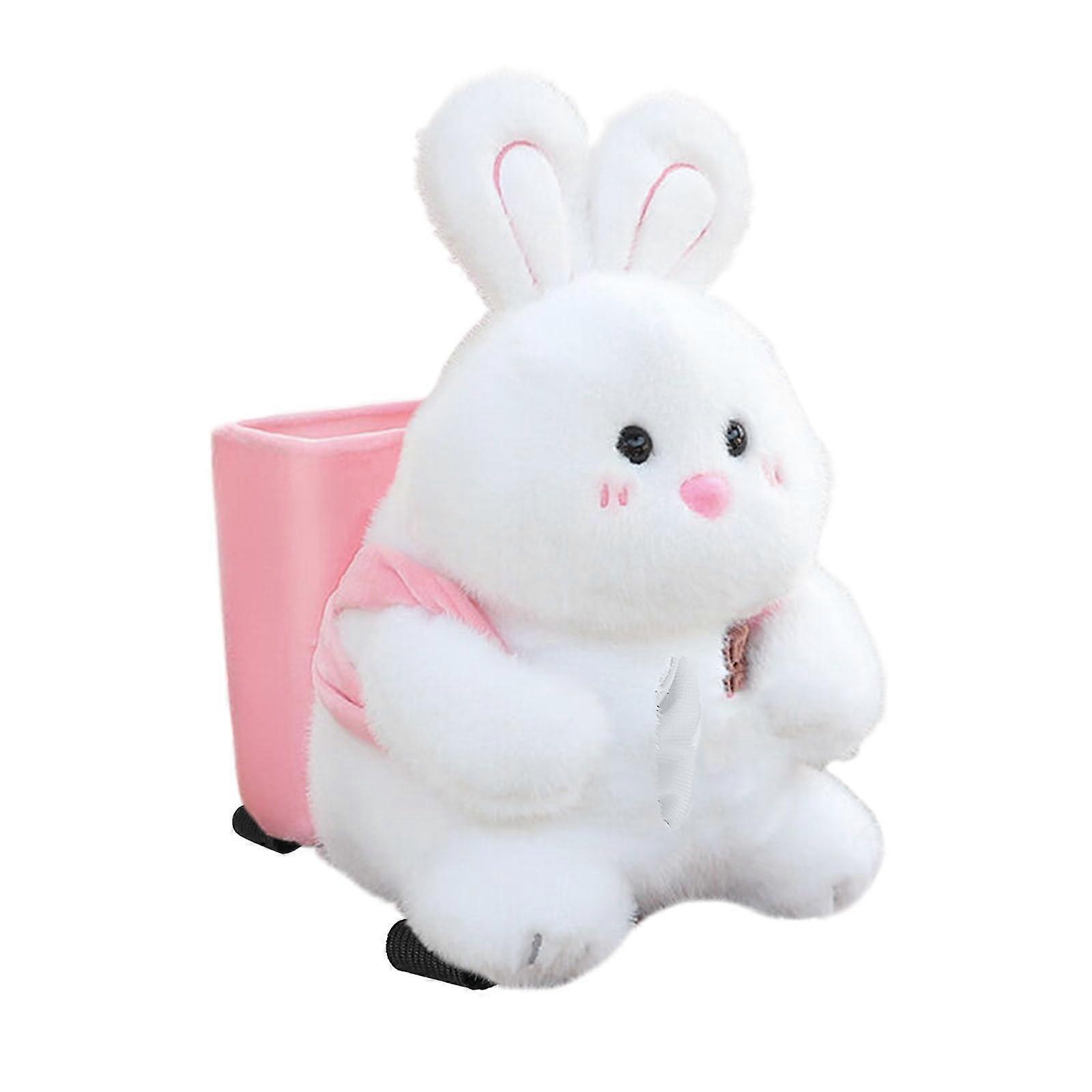 2 in 1 Car Tissue Holder and Trash Can Cartoon Plush with Removable Inner Cylinder for Kids