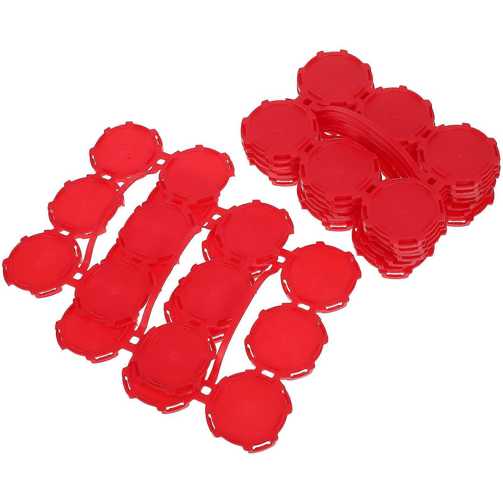 Cans Carrier with Handle Convenient Cans Carriers for Can 10Pcs Red