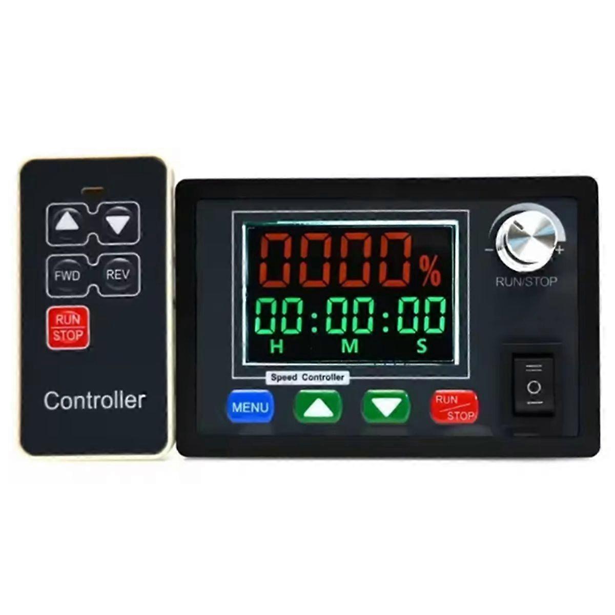 Timing Remote Control Reversible 0-  Adjustable DC 10-55V 40A DC Motor Speed Controller PWM Digital Display