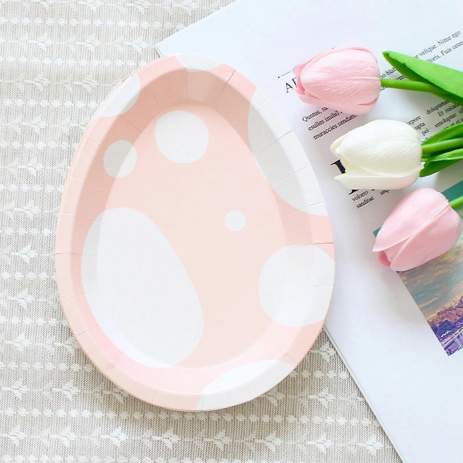 YMARPT Easter Paper Plates and Cups, 8PCS Set, Disposable Easter Themed Tableware for Spring Party Decorations, compatible with Easter dinnerware