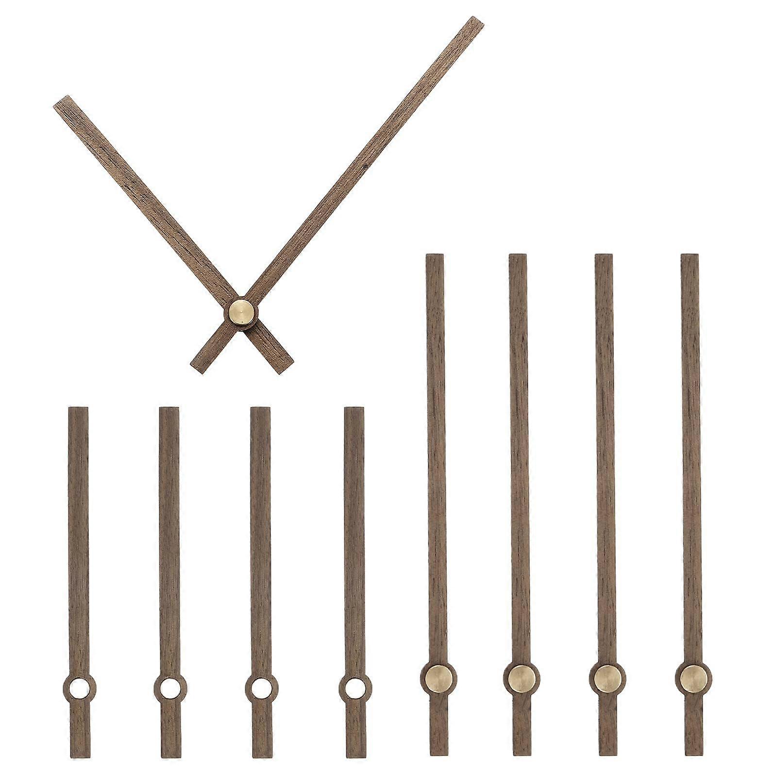 Wooden Clock Hands Set Black Walnut 12 Inch Wall Clock Replacement Precision Laser Cut
