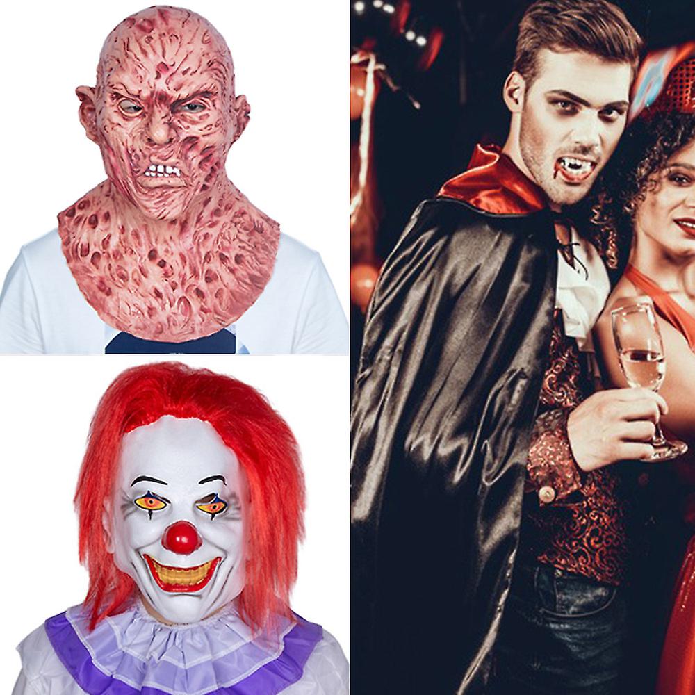 Halloween Face Mask Latex Monster Scary Mask Halloween Decoration Props