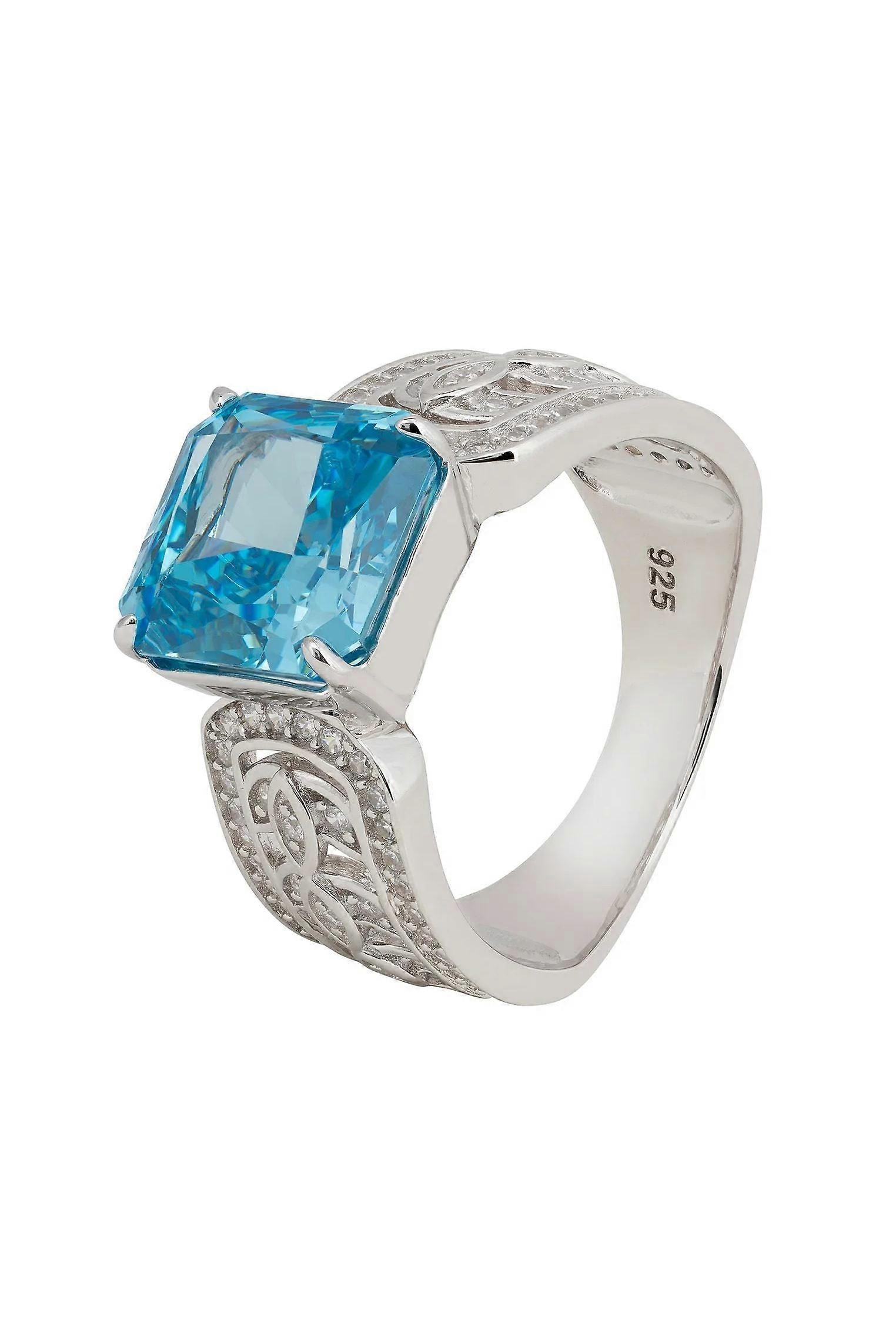 Rowena Cocktail Ring Blue Topaz Silver