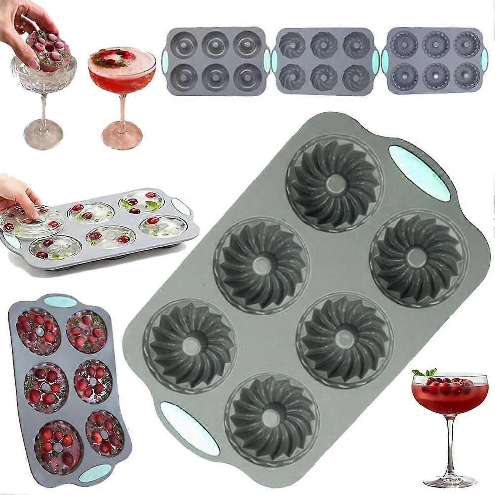 Christmas Silicone Ice Mold with Festive Wreath Design, 2in1 Easy Release Baking and Ice Cube Tray