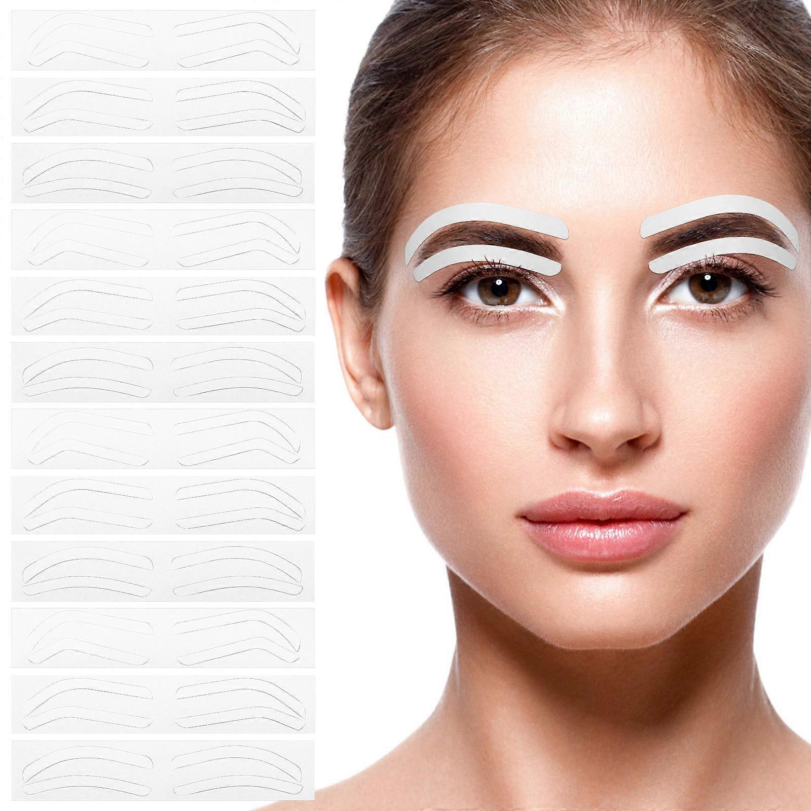 Eyebrow Stencils for Makeup Use with 12 Sheets Eyebrow Stickers