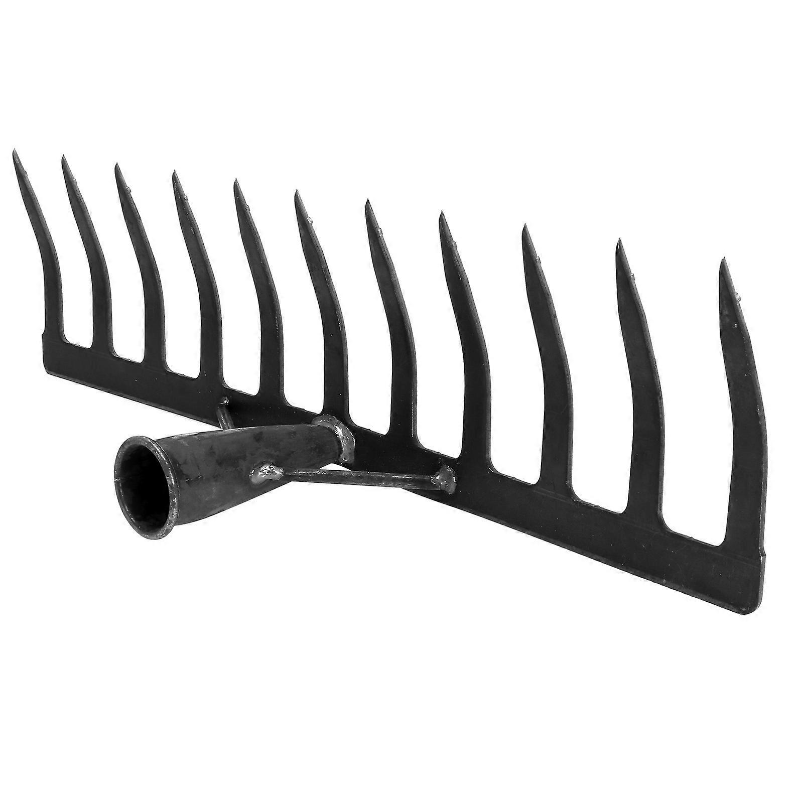 Grass Rake -Tooth Iron Rake for Soil Loosening 1Pcs Tool Head