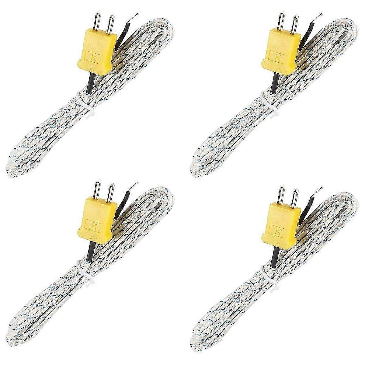 2025 4pcs K Type Mini-Connector Thermocouple Temperature Probe Sensor 3 Meter Thermocouple Wire