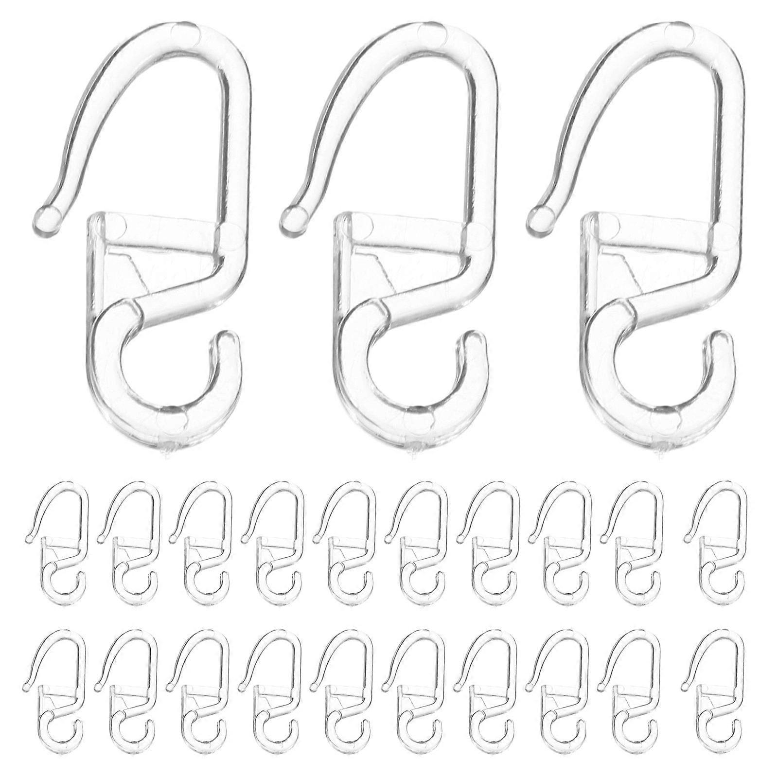 Curtain Holder Hooks Drapery Hooks Pleated Drapes Suitable for Heavy Curtains Rectangular Bedroom 50Pack