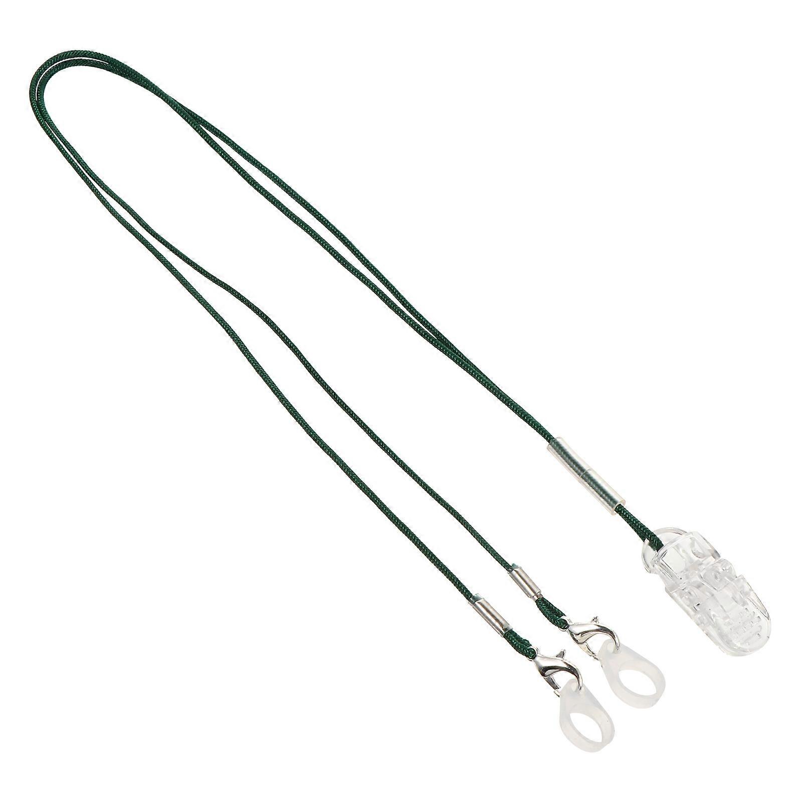 Hearing Aid Cord Bte Strap for Hanging Use 2Pcs Dark Green Adjustable Protector