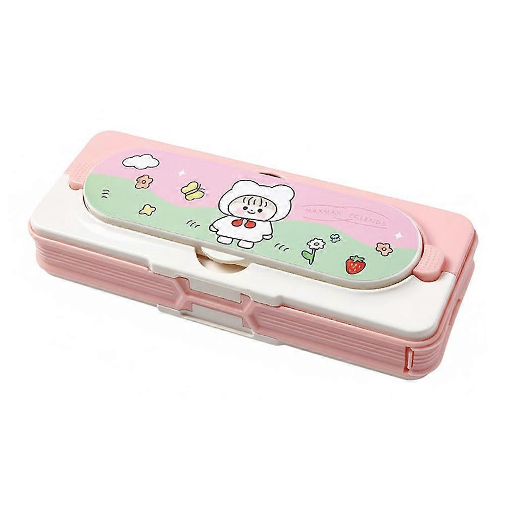 Large Capacity Mechanical Pencil Case Double Layers Multi Functional Pen Case Pen Box Students Gift