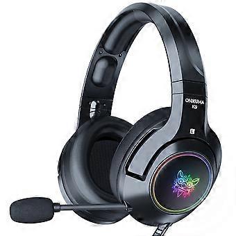 ONIKUMA K9 Cute Cat Ear Girls Gaming Hovedtelefoner Hovedmonteret PC Stereo Øretelefon Hovedtelefon med mikrofon L
