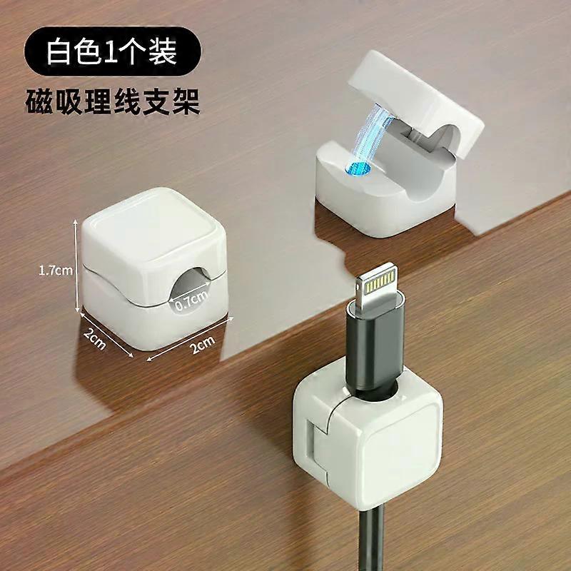 1pc magnetic mouse cable organizer, desktop cable clamp protector