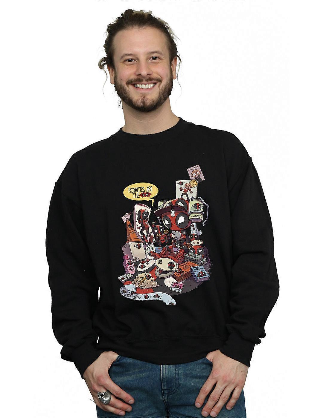 Marvel Men's Deadpool Merchandise Royalties Sweatshirt